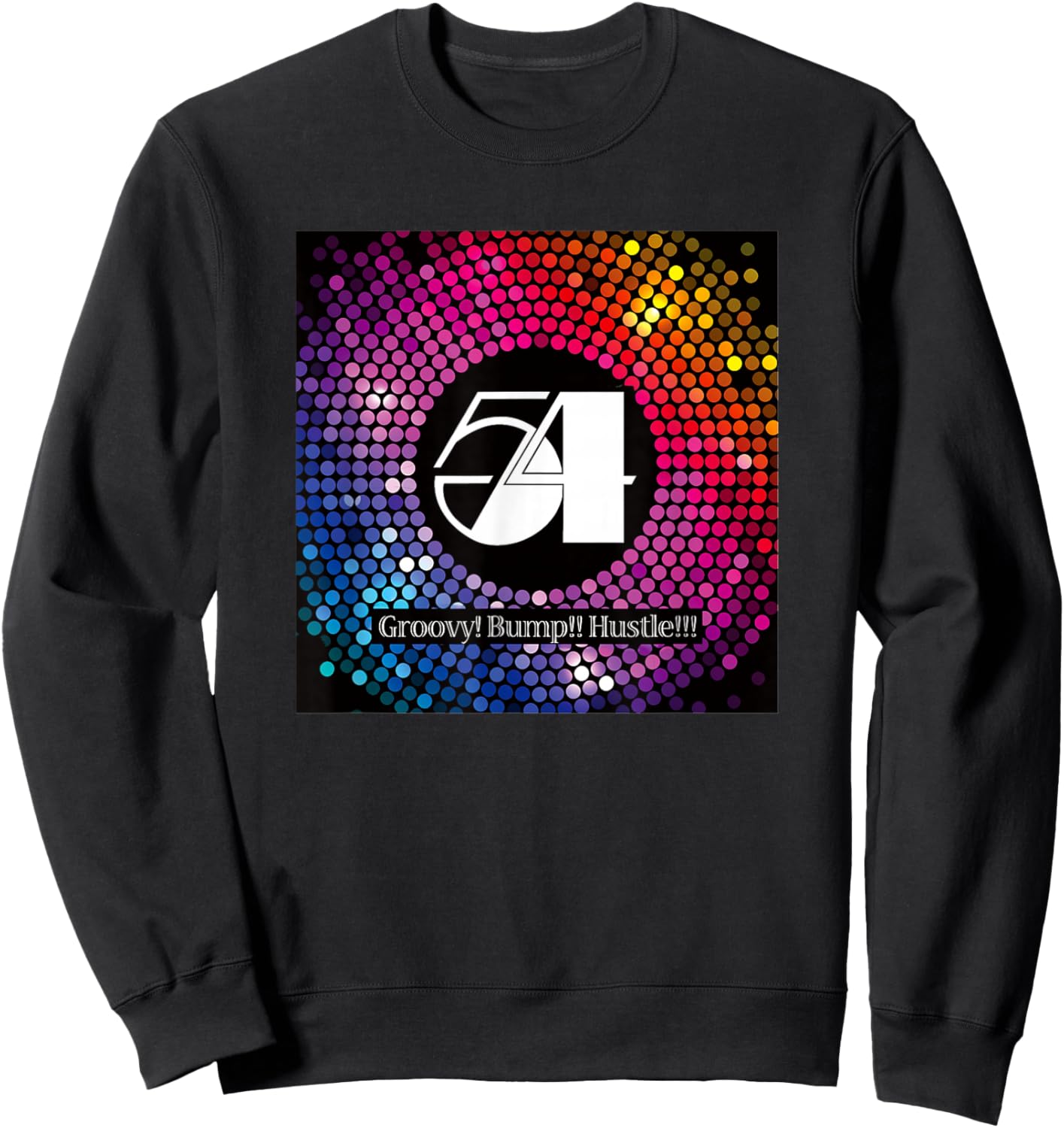 Disco Freaks Store Men's Studio 54 Retro Disco Black Graphic , Small, Short Sleeve, , Classic Fit, Lightweight Sweatshirt - Sweatshirt | Black