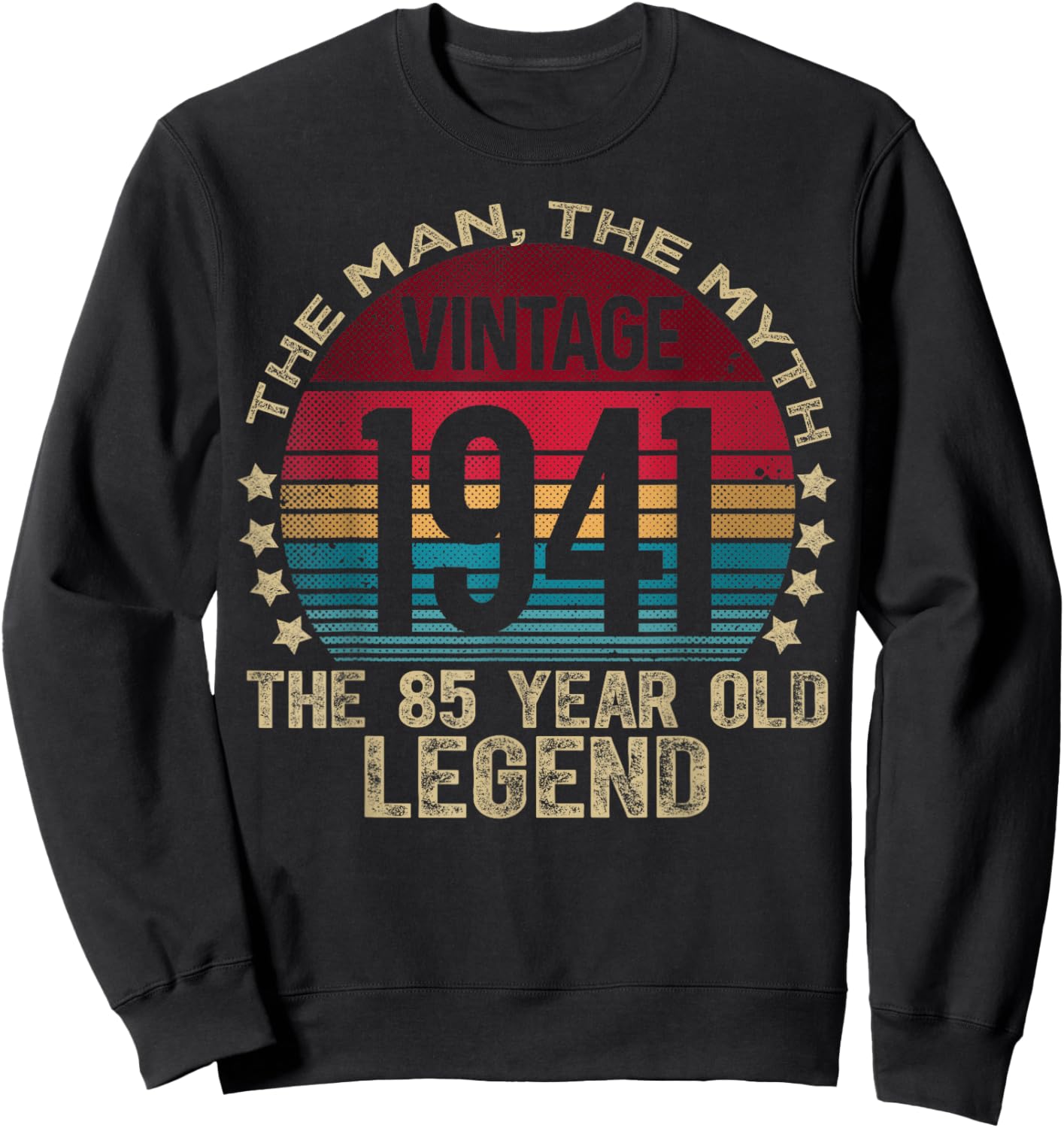 85 Year Old Gifts Vintage 1941 Limited Edition 85th Birthday Sweatshirt - Sweatshirt | Black