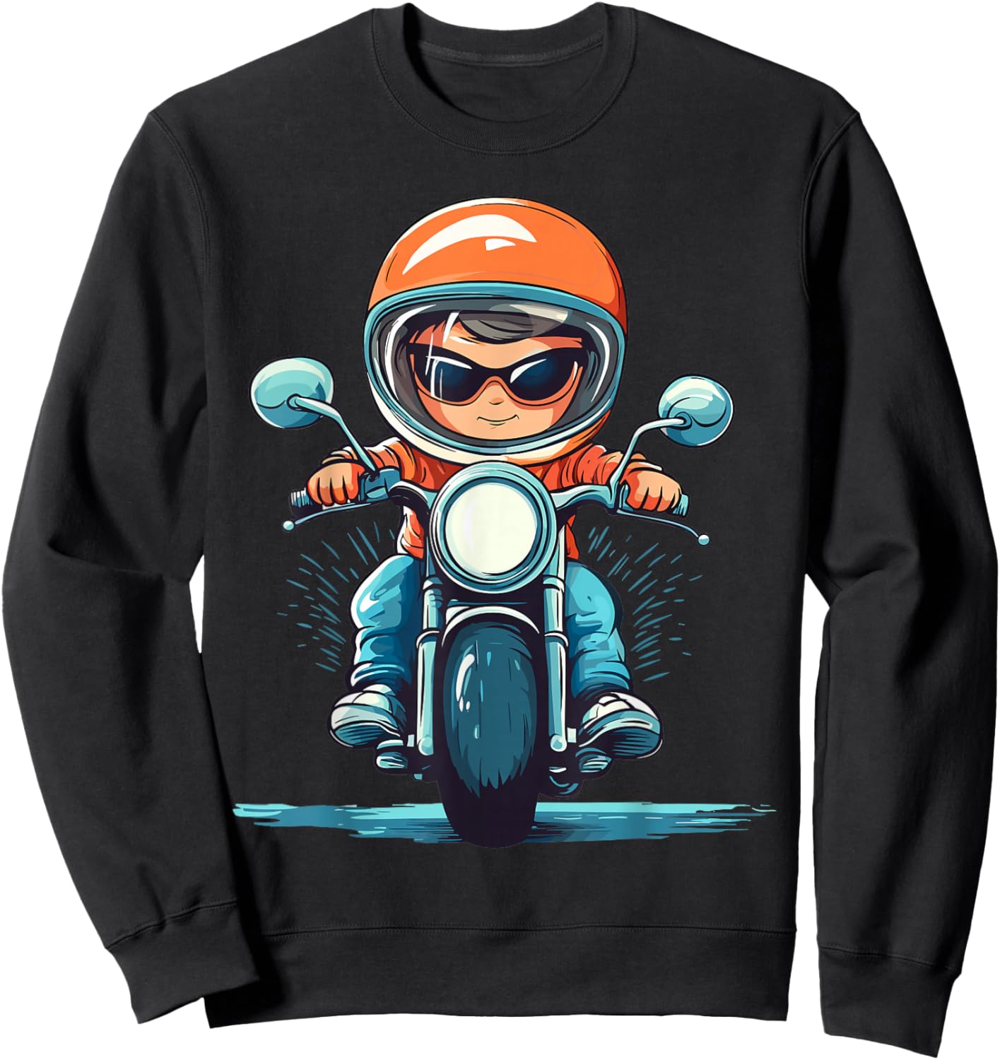 Boys Motorcycle Sweatshirt - Sweatshirt | Black