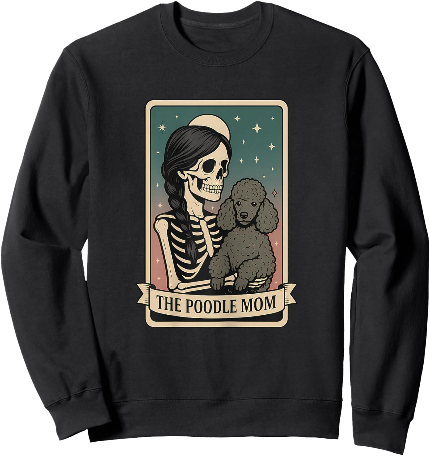 Poodle Mom Tarot Card Sweatshirt - Sweatshirt | Black