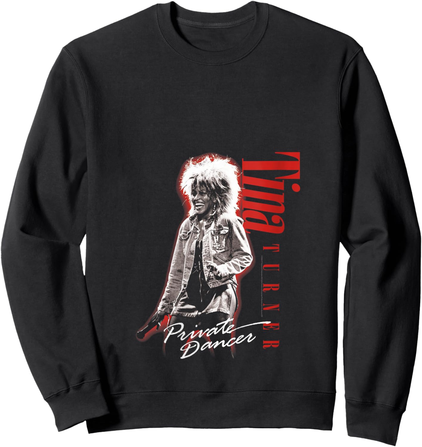 Tina Turner Private Dancer Red Glow V-Neck Sweatshirt - Sweatshirt | Black