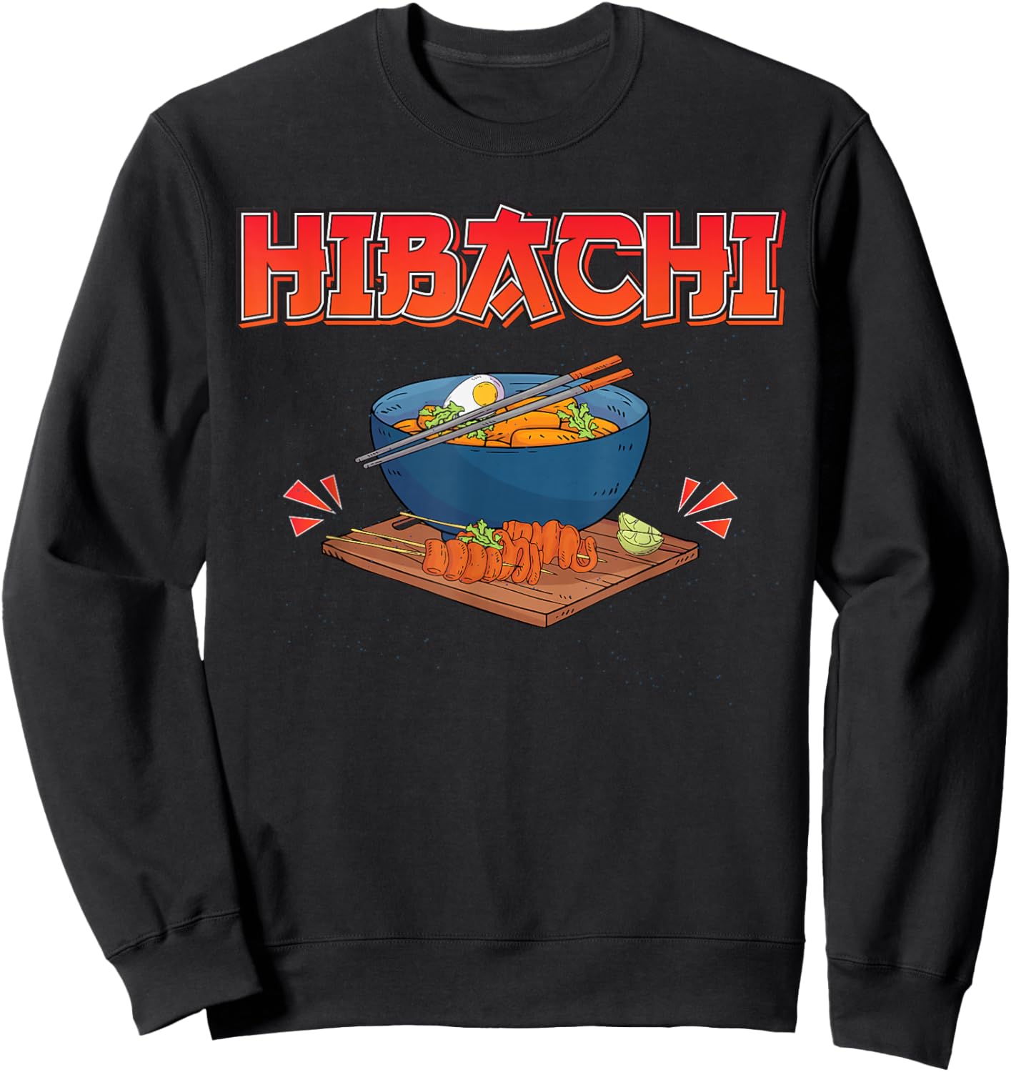Hibachi Japanese Grill Sweatshirt - Sweatshirt | Black
