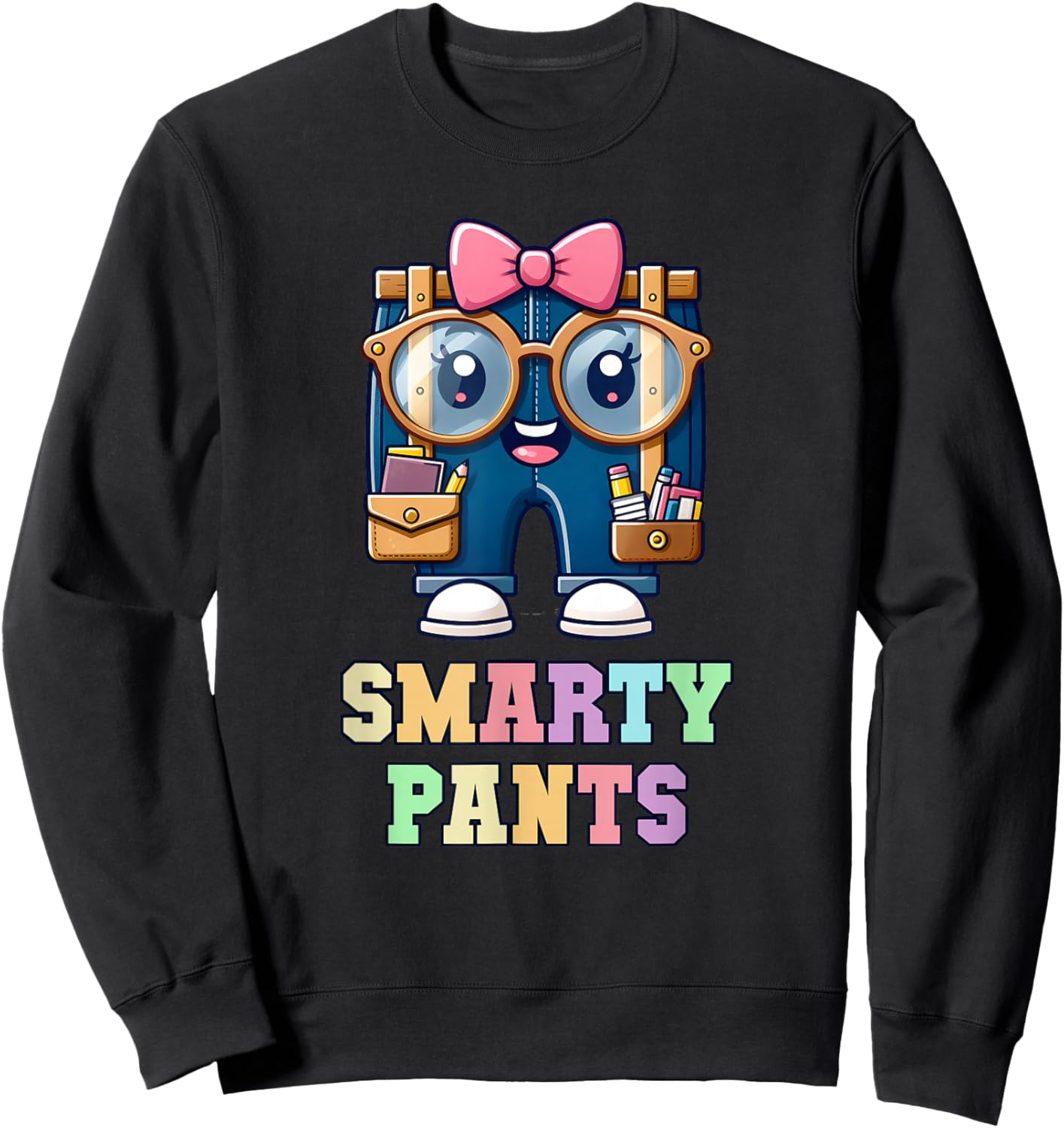 Sarcastic Little MISS SMARTY PANTS Graduation Alumni Game On Sweatshirt - Sweatshirt | Black