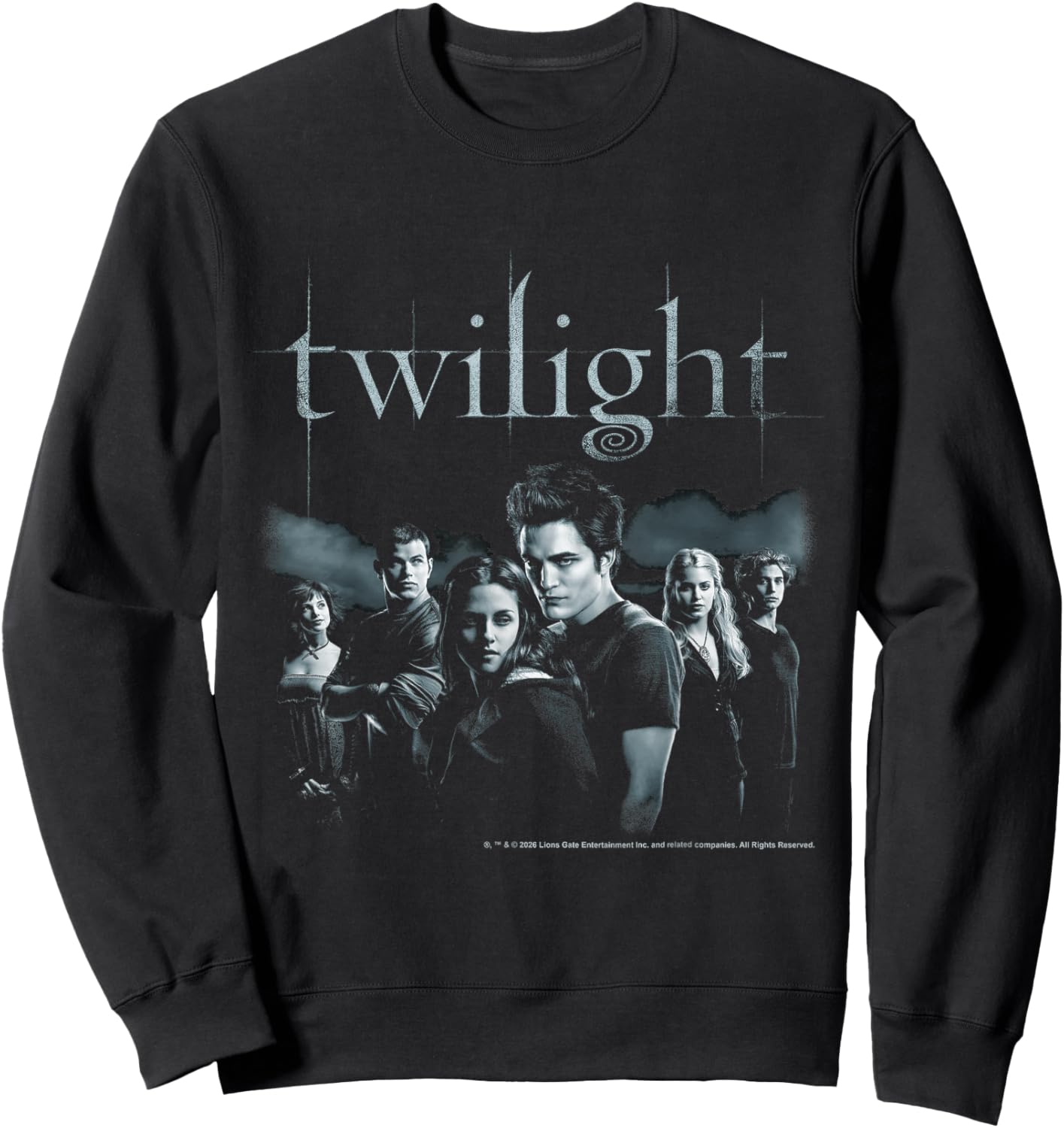 Twilight Black and White Moody Cast Photo Vampire Movie Sweatshirt - Sweatshirt | Black