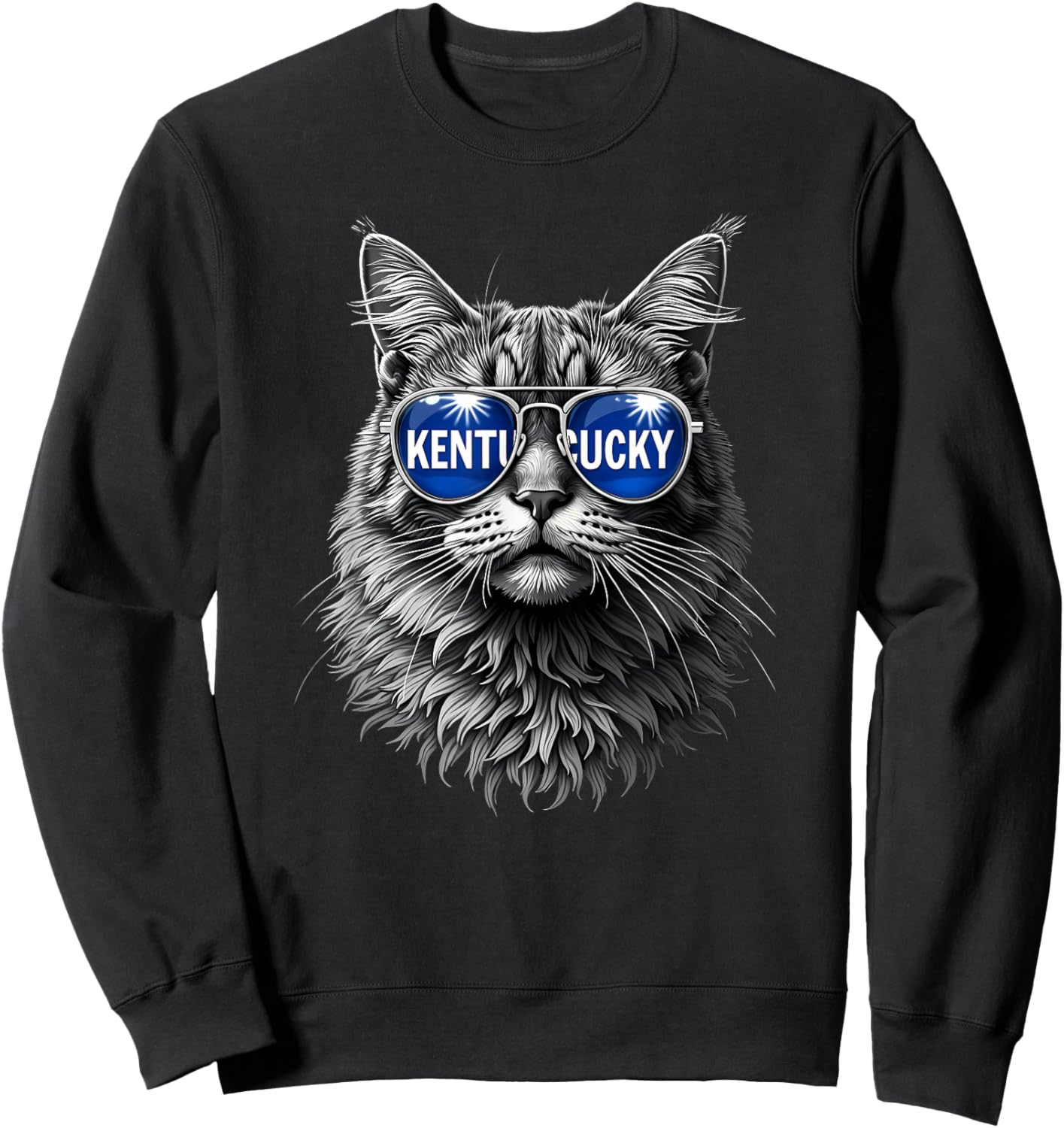 Funny Cat Lovers Kentucky Men Women Co. Cat Lovers Graphic Last Name Kentucky Retro Vintage Sweatshirt - Sweatshirt | Black