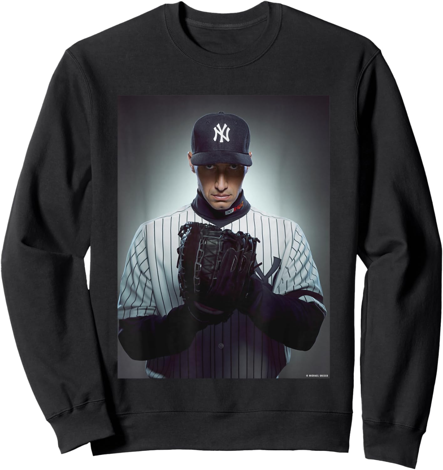 Andy Pettitte New York Yankees Catcher by Michael Grecco Sweatshirt - Sweatshirt | Black