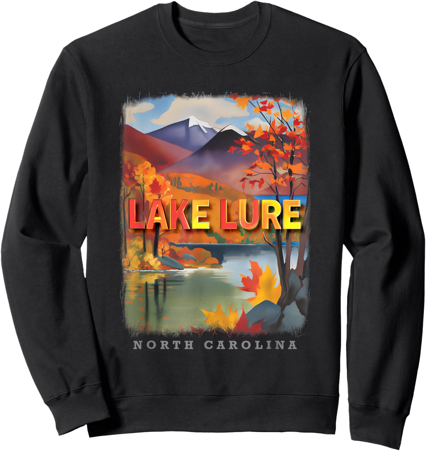 Lake Lure North Carolina NC Mountain Majesty SD317 Sweatshirt - Sweatshirt | Black