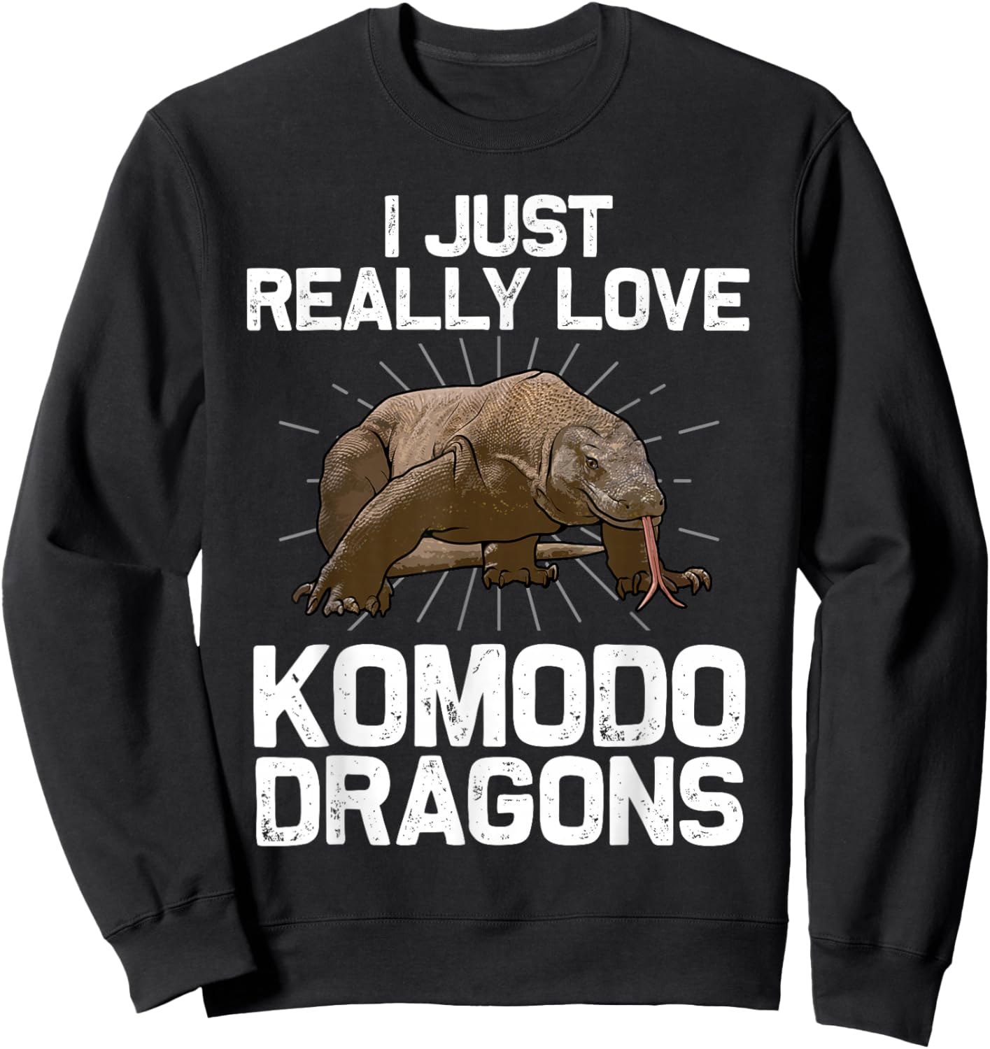 Komodo Dragon Design Women Kids Komodo Dragon Lover Sweatshirt - Sweatshirt | Black