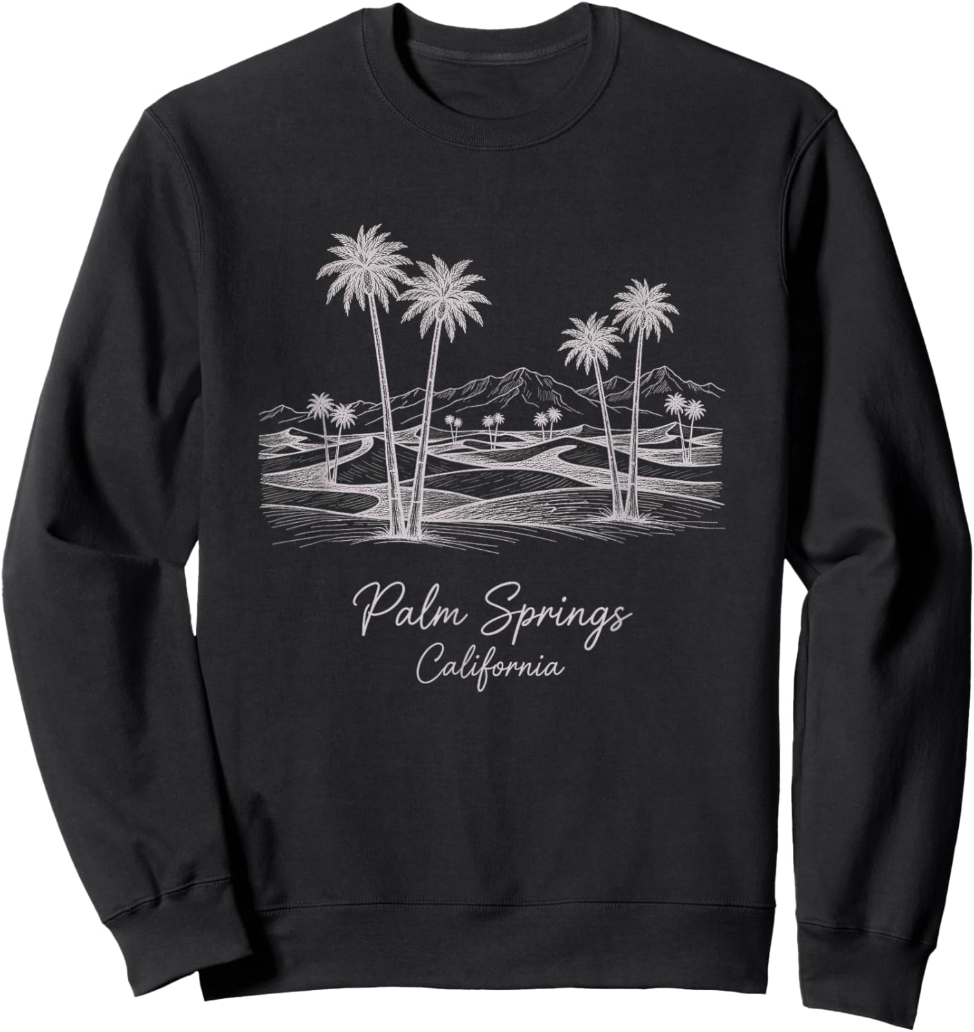 Vintage Palm Springs California Design Sweatshirt - Sweatshirt | Black