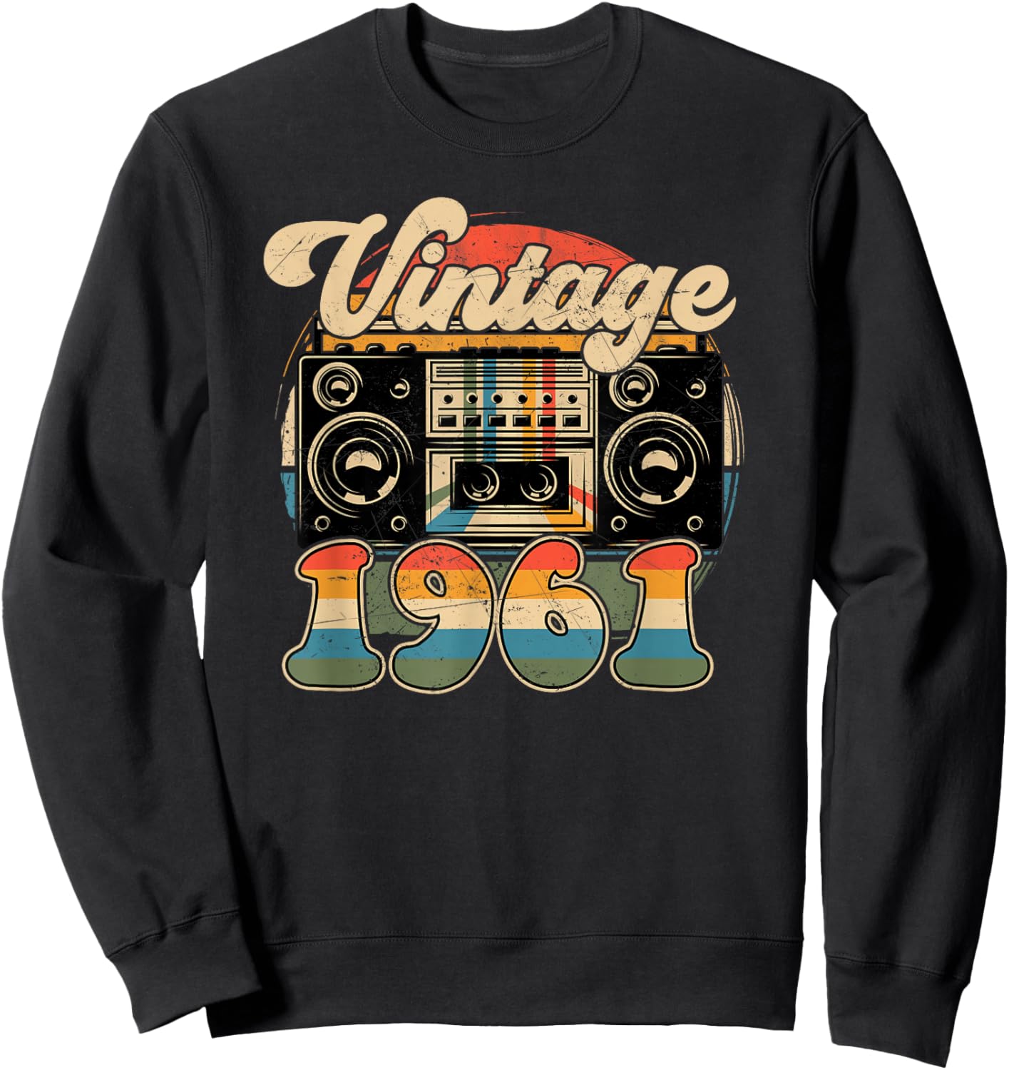 Original 1961 Vintage Anniversaire 65 Ans pour Hommes Femmes Sweatshirt - Sweatshirt | Black