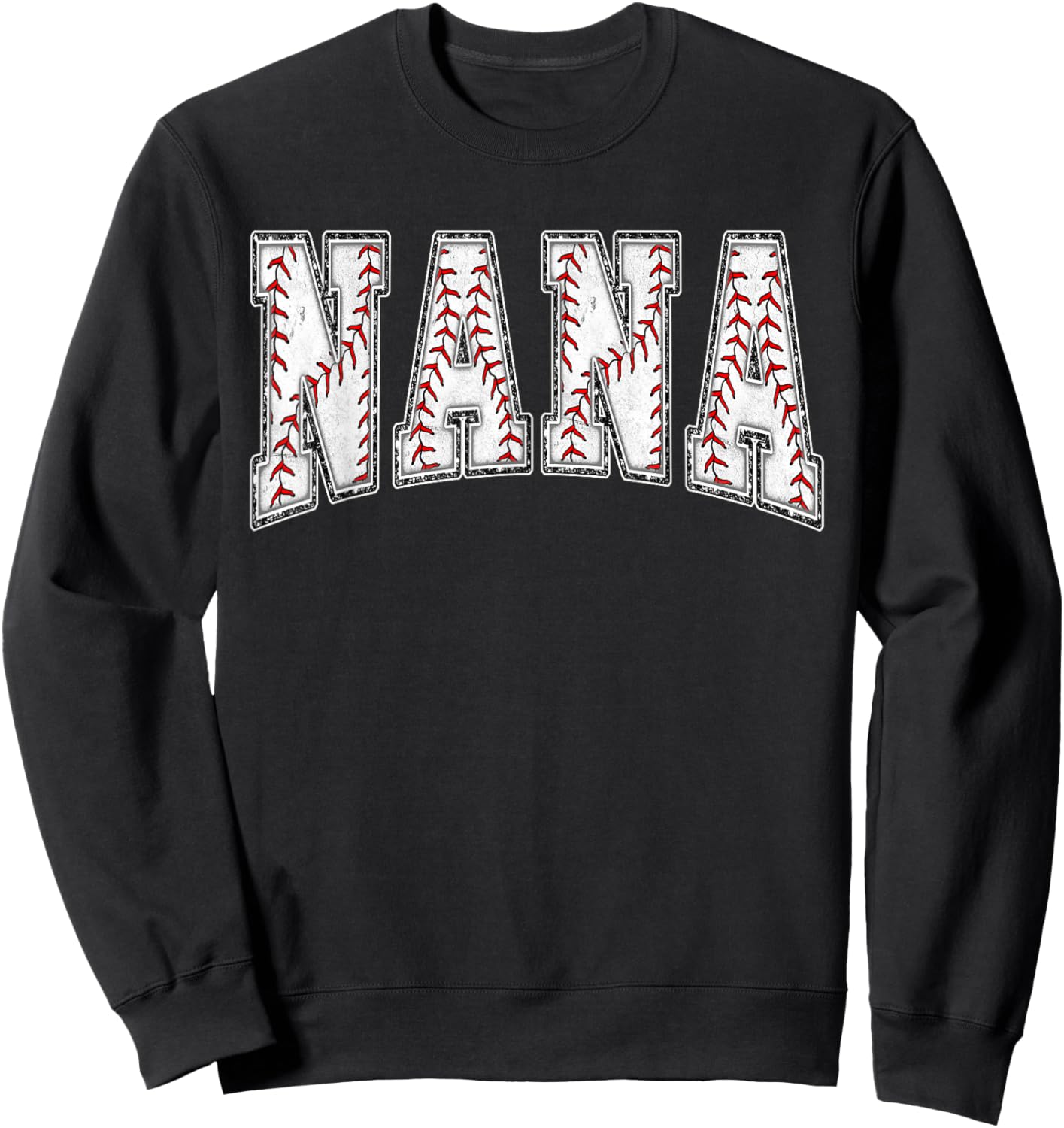 Baseball Nana Baseball Nephew Mothers Day Women Proud Retro Sweatshirt - Sweatshirt | Black