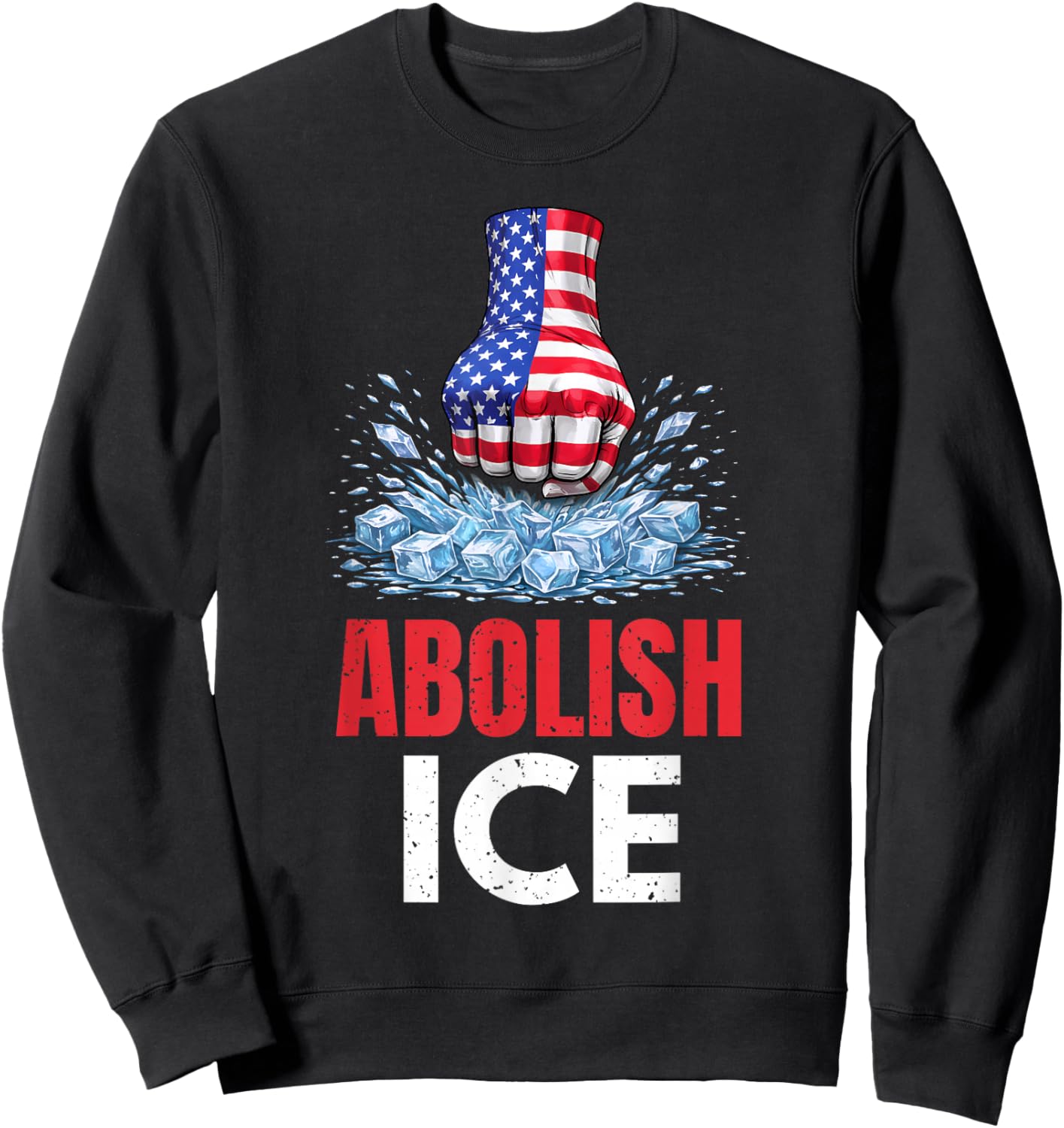 Abolish ICE Men Women Big Fan of Human Rights Sweatshirt - Sweatshirt | Black