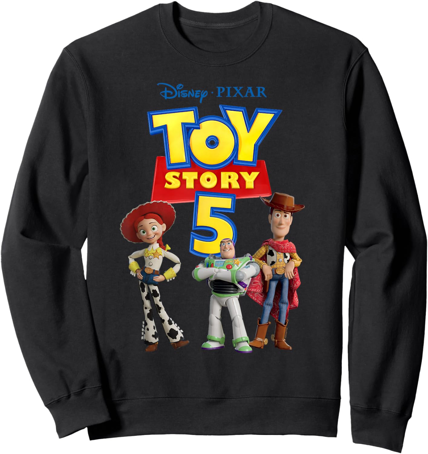 Disney and Pixar's Toy Story 5 Logo & Our Hero Trio Sweatshirt - Sweatshirt | Black