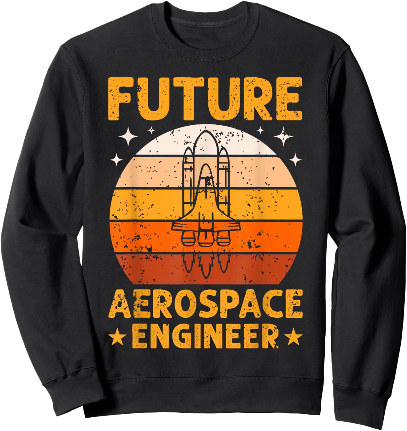 Future Aerospace Engineer Fun Rocket Science Kids Boys Girls Sweatshirt - Sweatshirt | Black