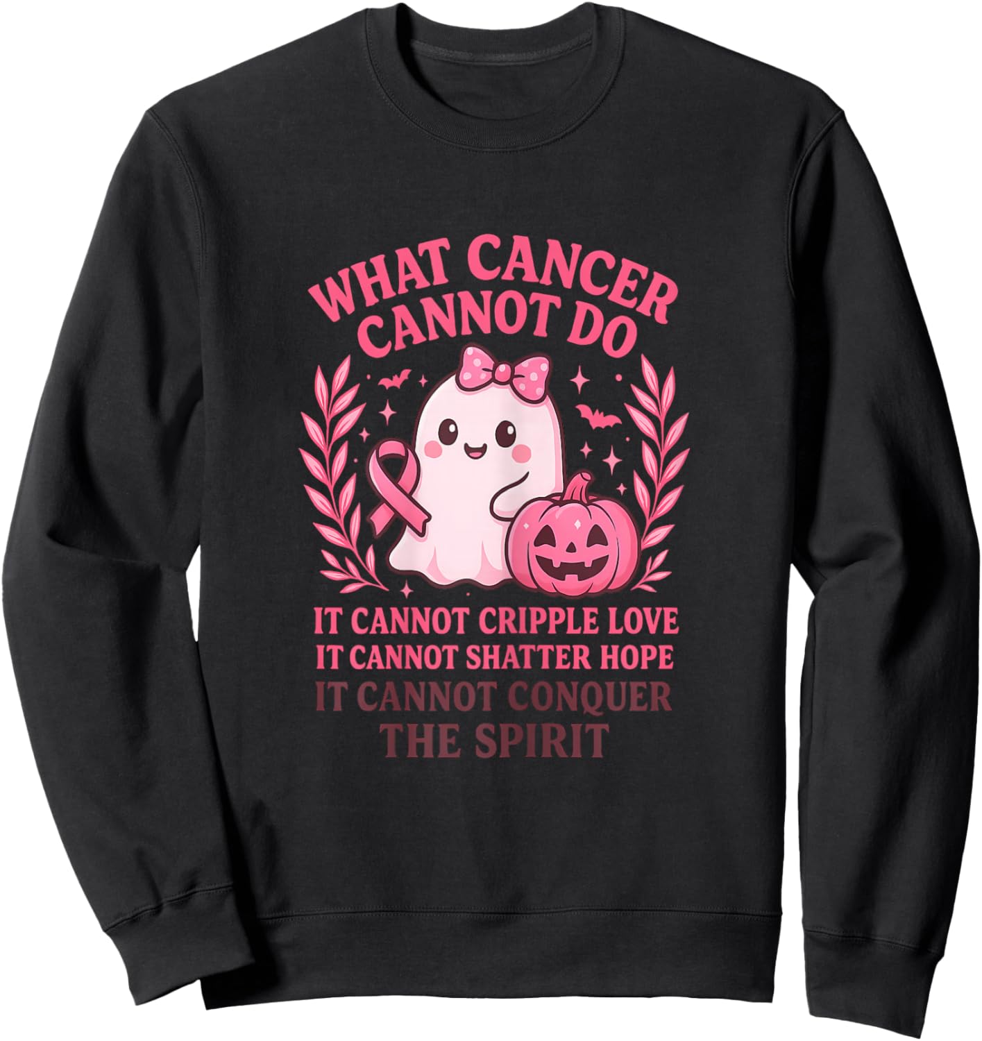 Breast Cancer Awareness Women Survivor Sweatshirt - Sweatshirt | Black
