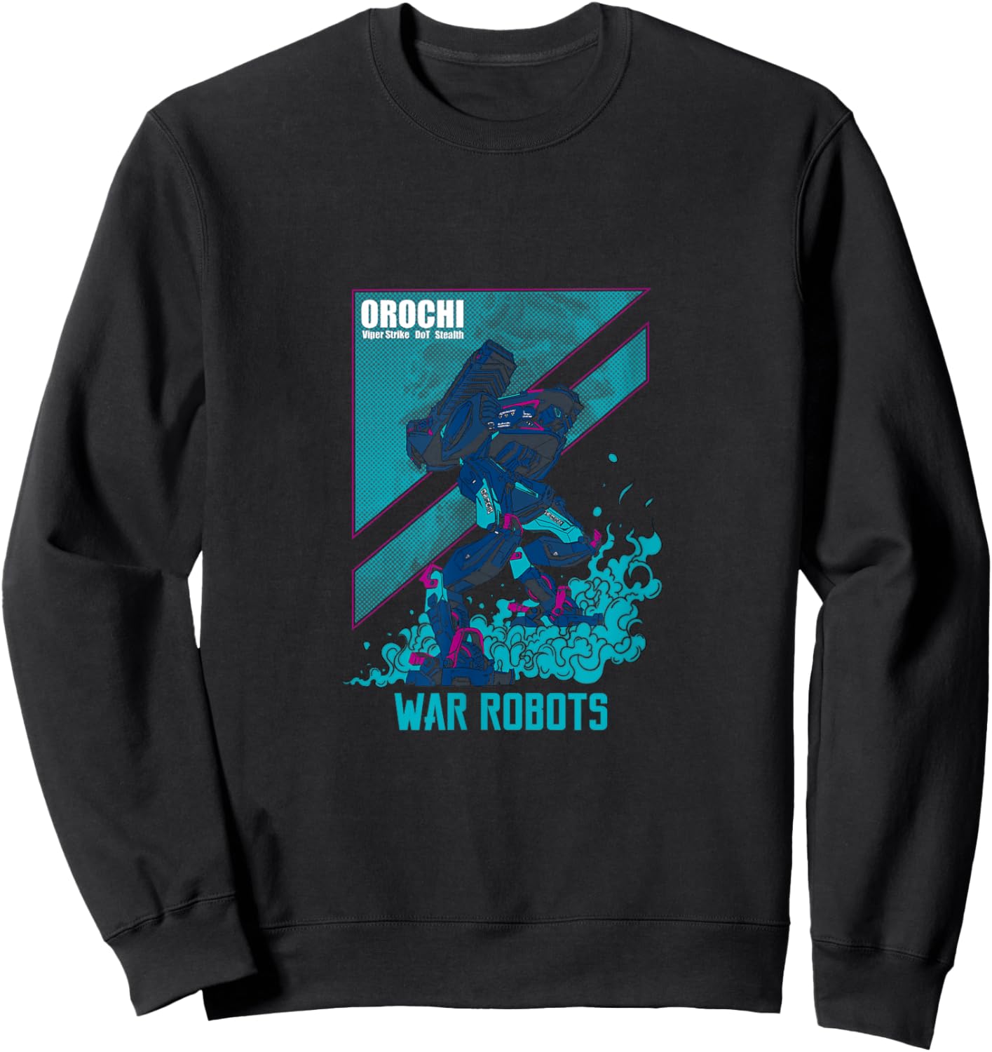 War Robots Orochi - Black, -Adults, Short Sleeve, , Cotton, Polyester, Small Sweatshirt - Sweatshirt | Black