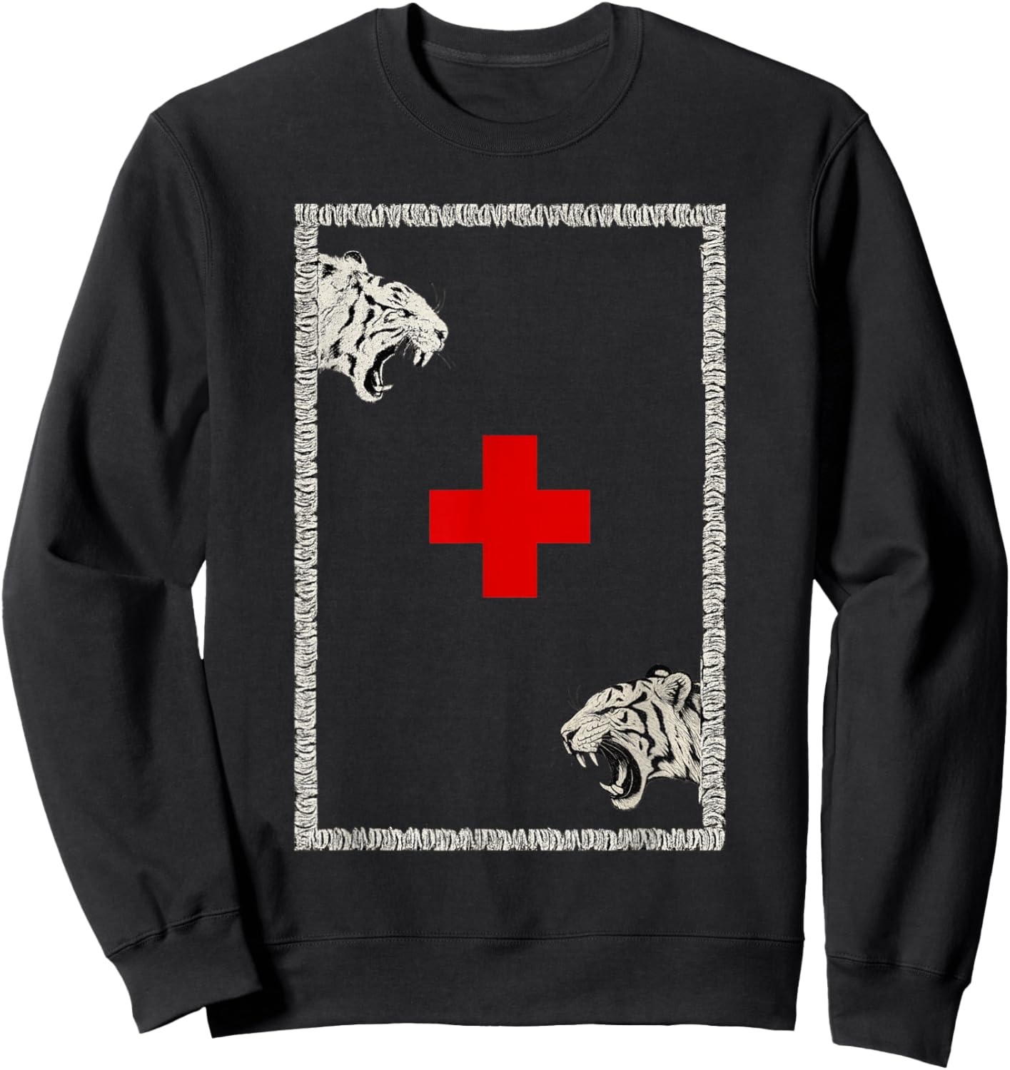 2hollis Tiger Design Sweatshirt - Sweatshirt | Black