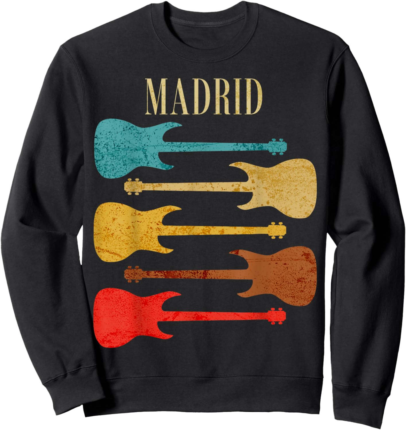 Madrid Concert Rock Music Festival Guitars Spain Sweatshirt - Sweatshirt | Black