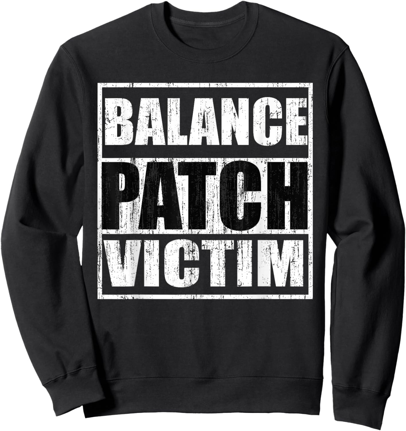 Balance Patch Victim Vintage Sweatshirt - Sweatshirt | Black