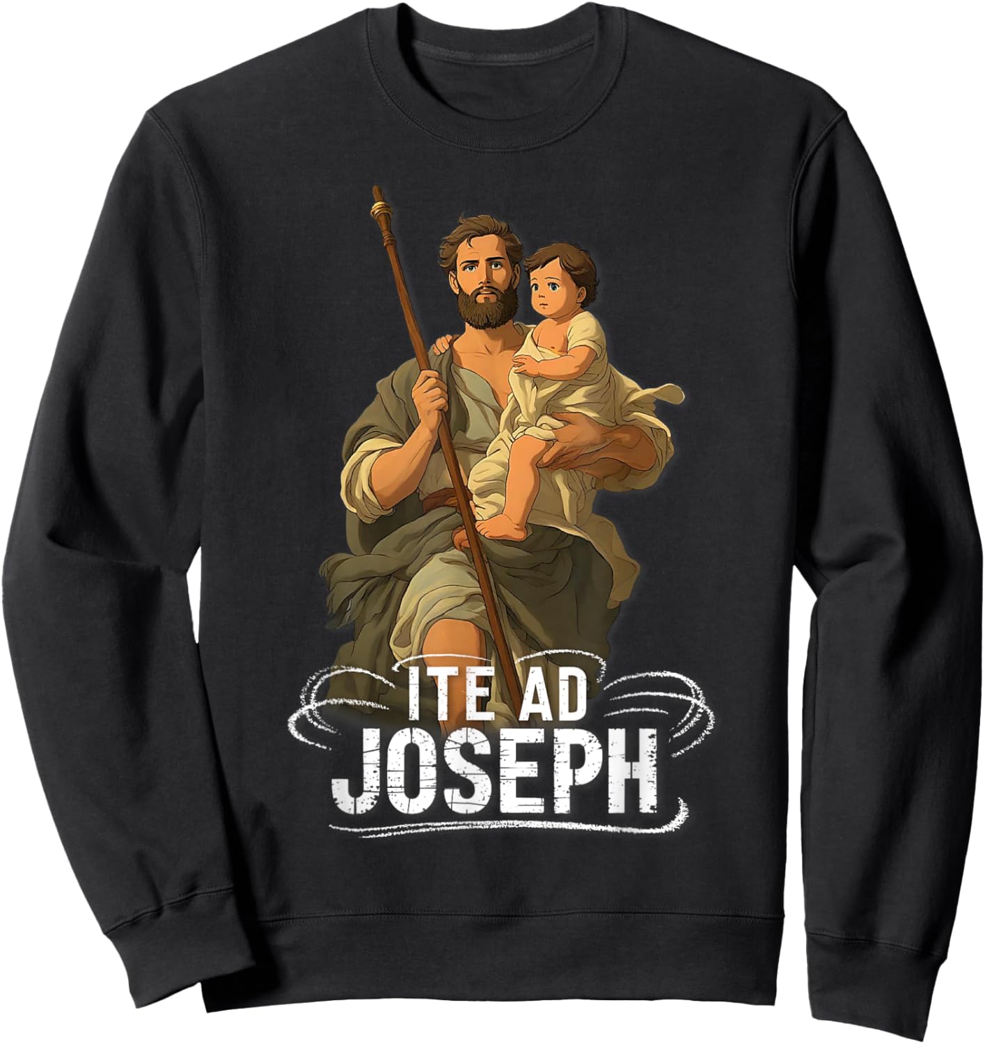 Saint Joseph Catholic Father And Worker Sweatshirt - Sweatshirt | Black