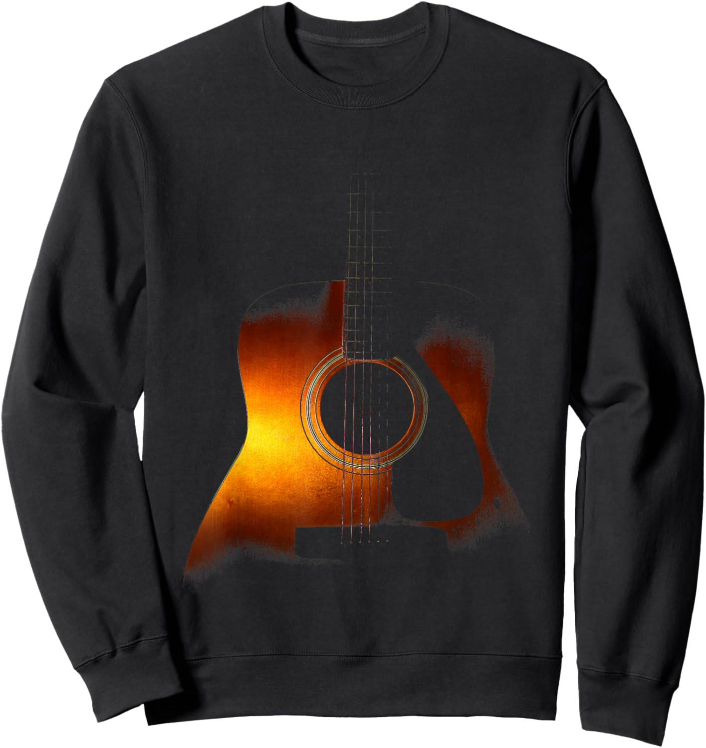 Acoustic Guitar Player Shirt Cool Musician Music Artistic Sweatshirt - Sweatshirt | Black