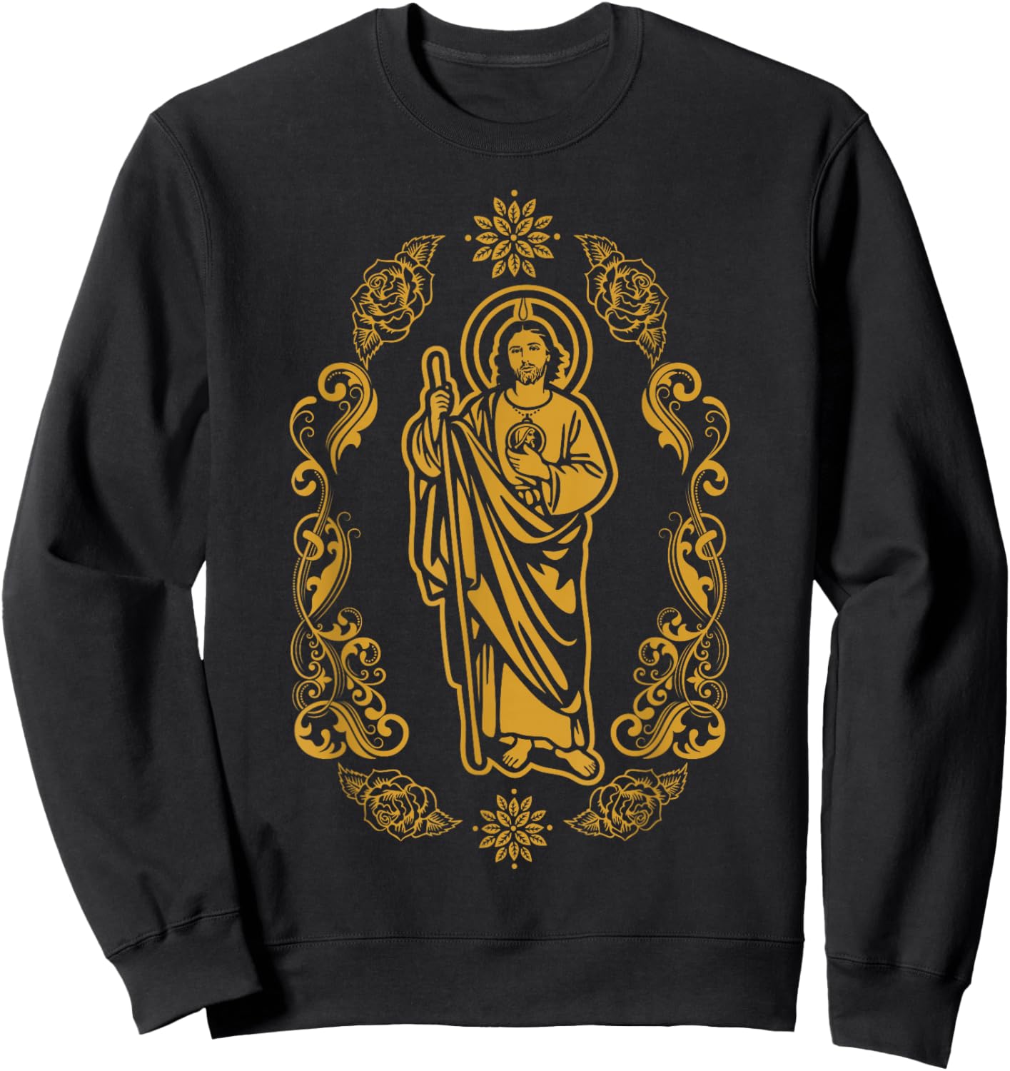 San Judas Tadeo Religious Mexican Saint Jude Christian Sweatshirt - Sweatshirt | Black