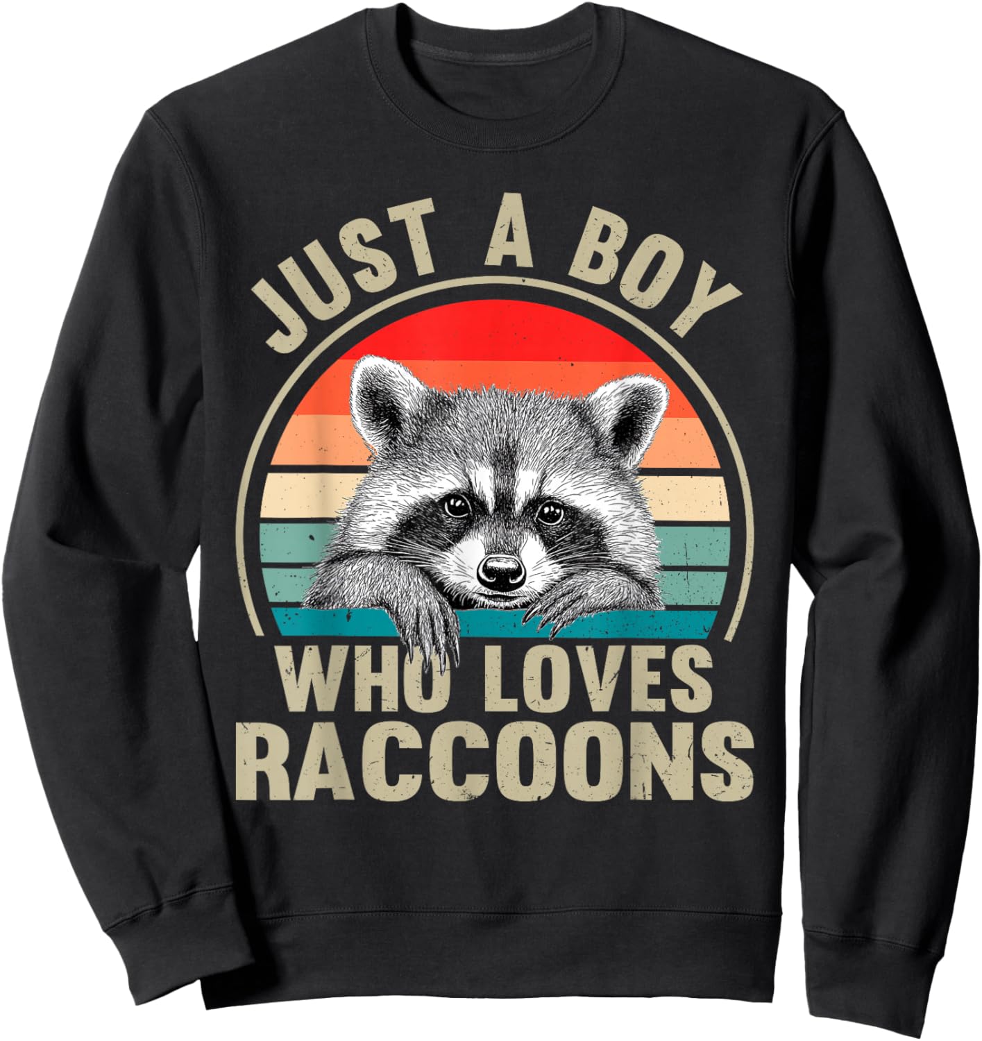 Just A Boy Who Loves Raccoons Recto Raccoon Lovers Sweatshirt - Sweatshirt | Black