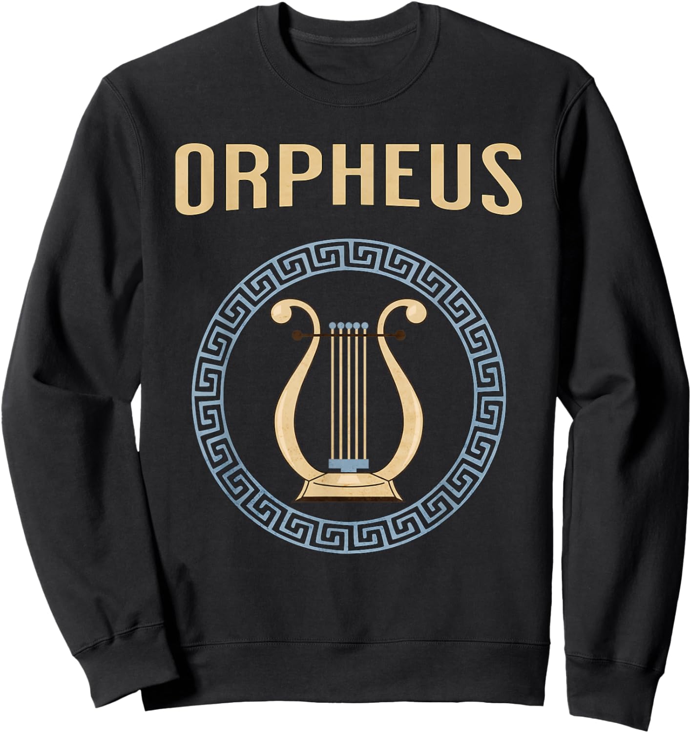 Orpheus Greek Mythology Ancient Greek Lyre Symbol Sweatshirt - Sweatshirt | Black
