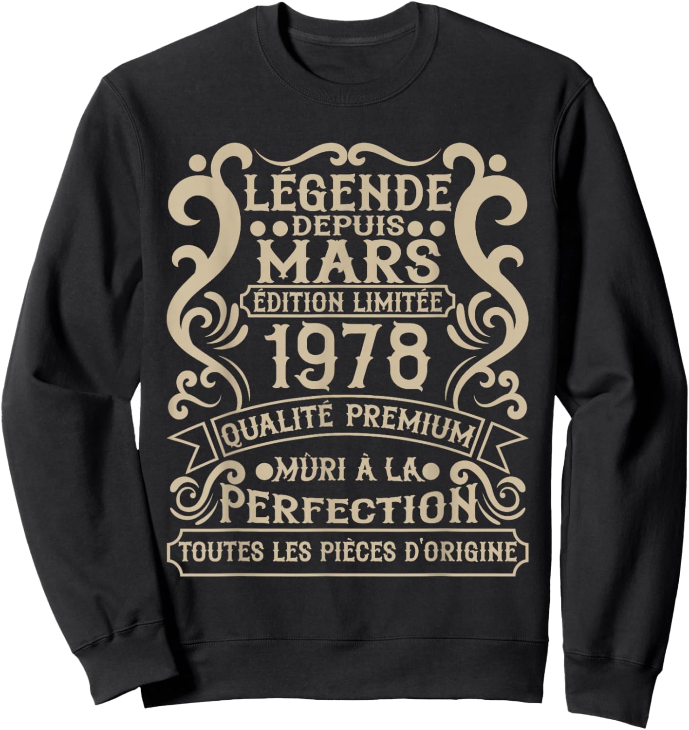 March 1978-48 Years Anniversary Gift Vintage 1978 Sweatshirt - Sweatshirt | Black