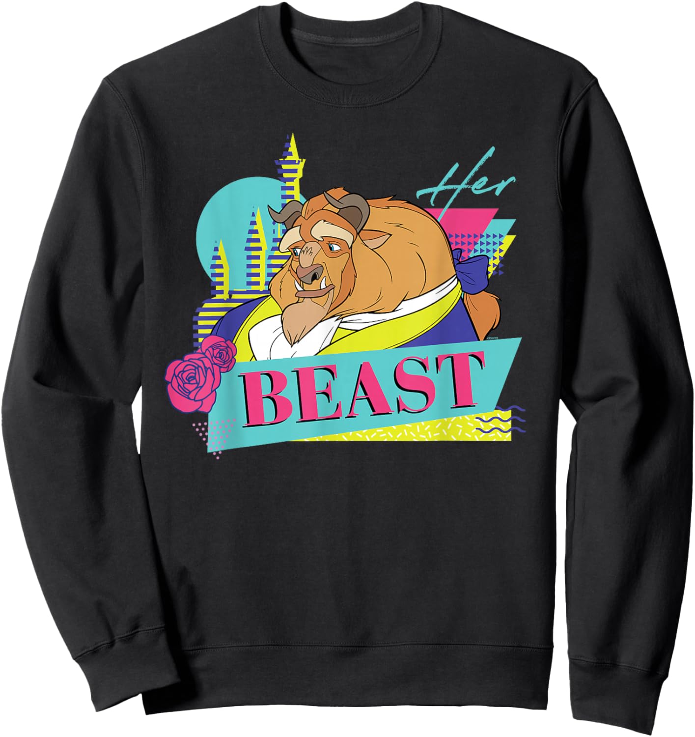 Disney Beauty and The Beast Couples Matching Her Beast Sweatshirt - Sweatshirt | Black