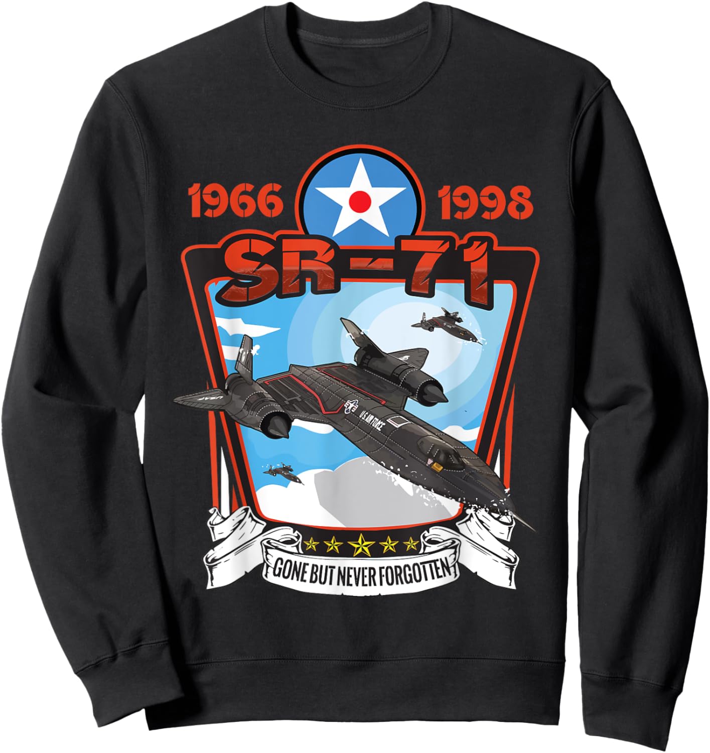 American Reconnaissance Aircraft SR71 Blackbird Sweatshirt - Sweatshirt | Black