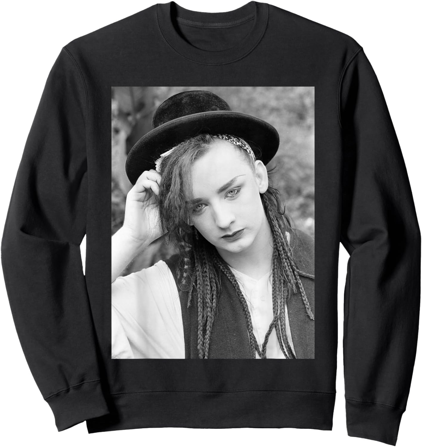 Boy George Culture Club Singer Portrait 1982 Sweatshirt - Sweatshirt | Black