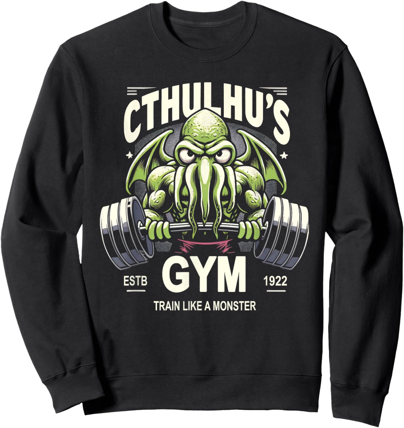 Cthulhu Gym Workout Shirt for Fitness Fans - Funny Cthulhu Sweatshirt - Sweatshirt | Black