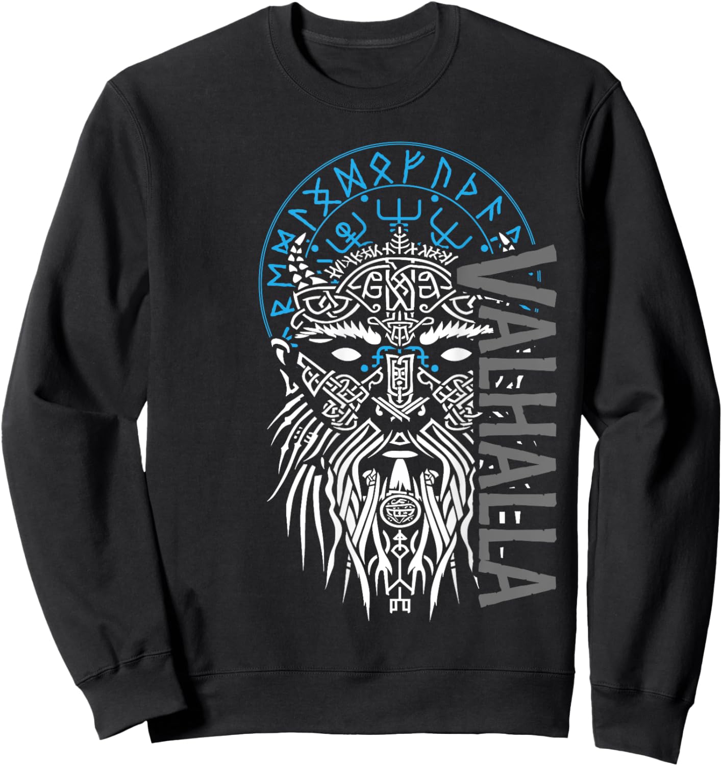 Valhalla & Viking Compass - Odin Design Sweatshirt - Sweatshirt | Black