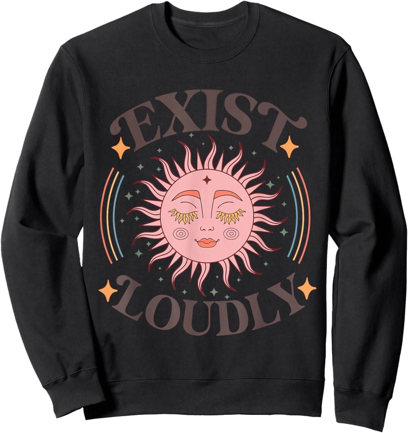 Exist loudly Funny design Sweatshirt - Sweatshirt | Black