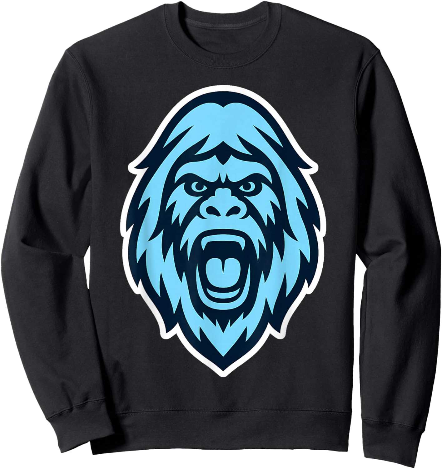 Yeti Abominable Snowman Mascot Logo Sweatshirt - Sweatshirt | Black