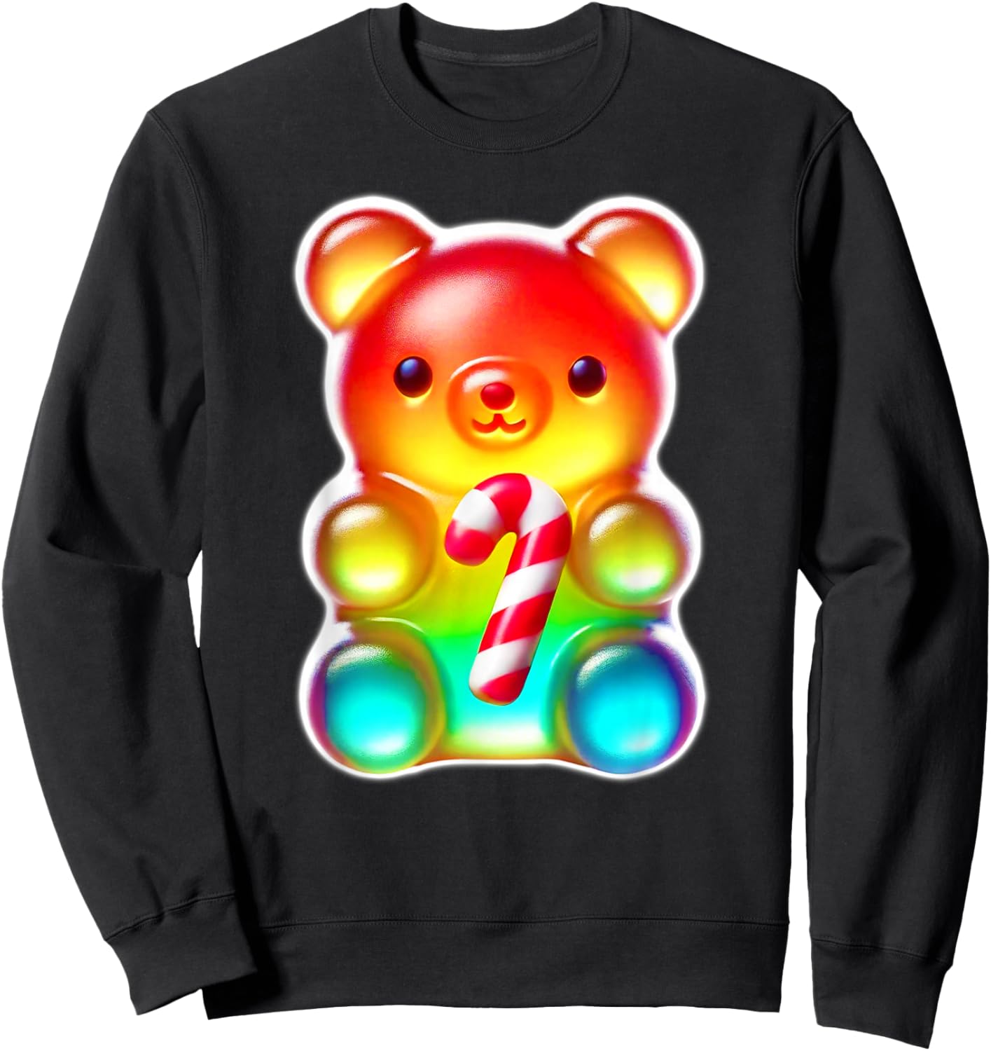 Gummy Bear Candy Cane Sweatshirt - Sweatshirt | Black