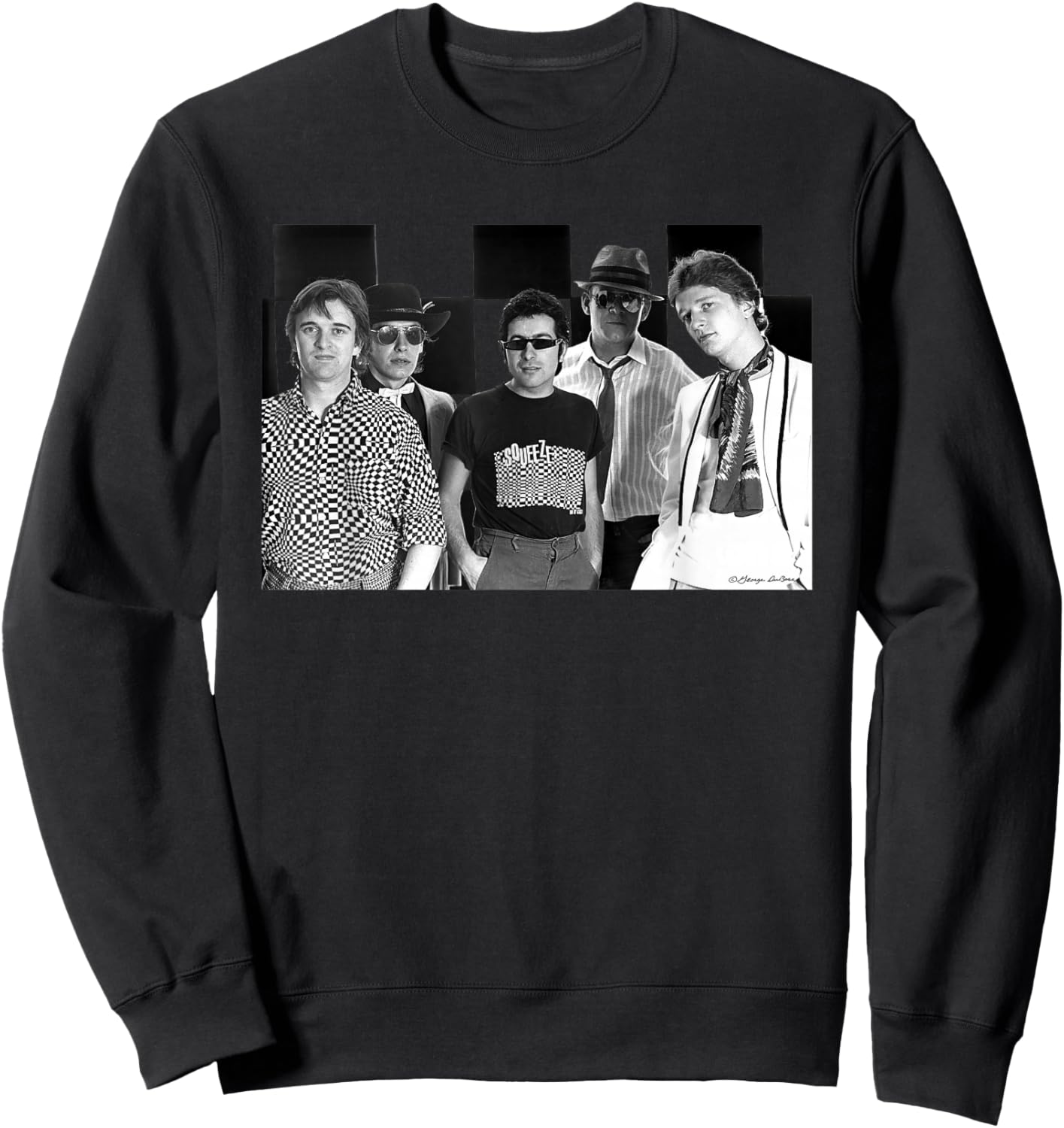Squeeze Band Chequered Photo By George DuBose Sweatshirt - Sweatshirt | Black