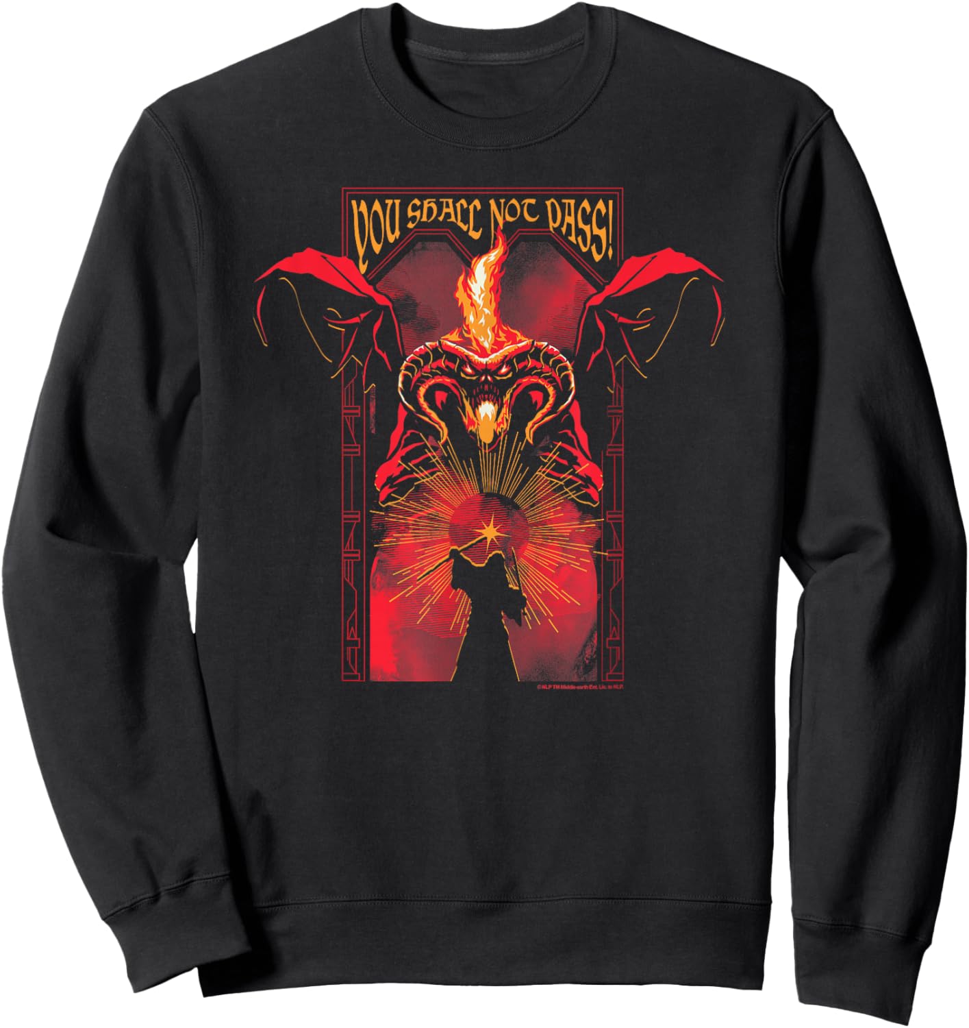 The Lord of the Rings You Shall Not Pass! Epic Poster Sweatshirt - Sweatshirt | Black