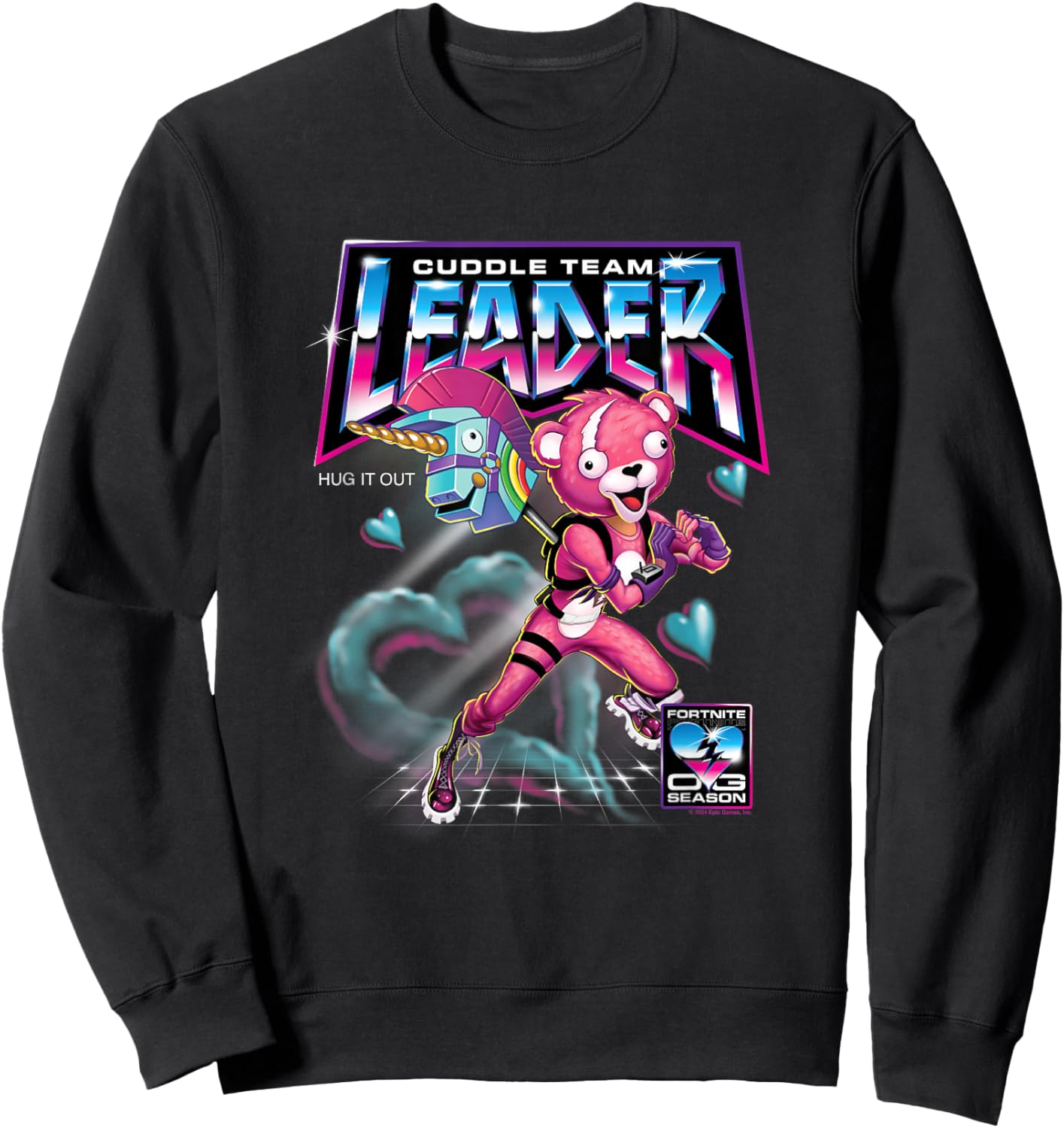 Fortnite Cuddle Team Leader Hug It Out Sweatshirt - Sweatshirt | Black