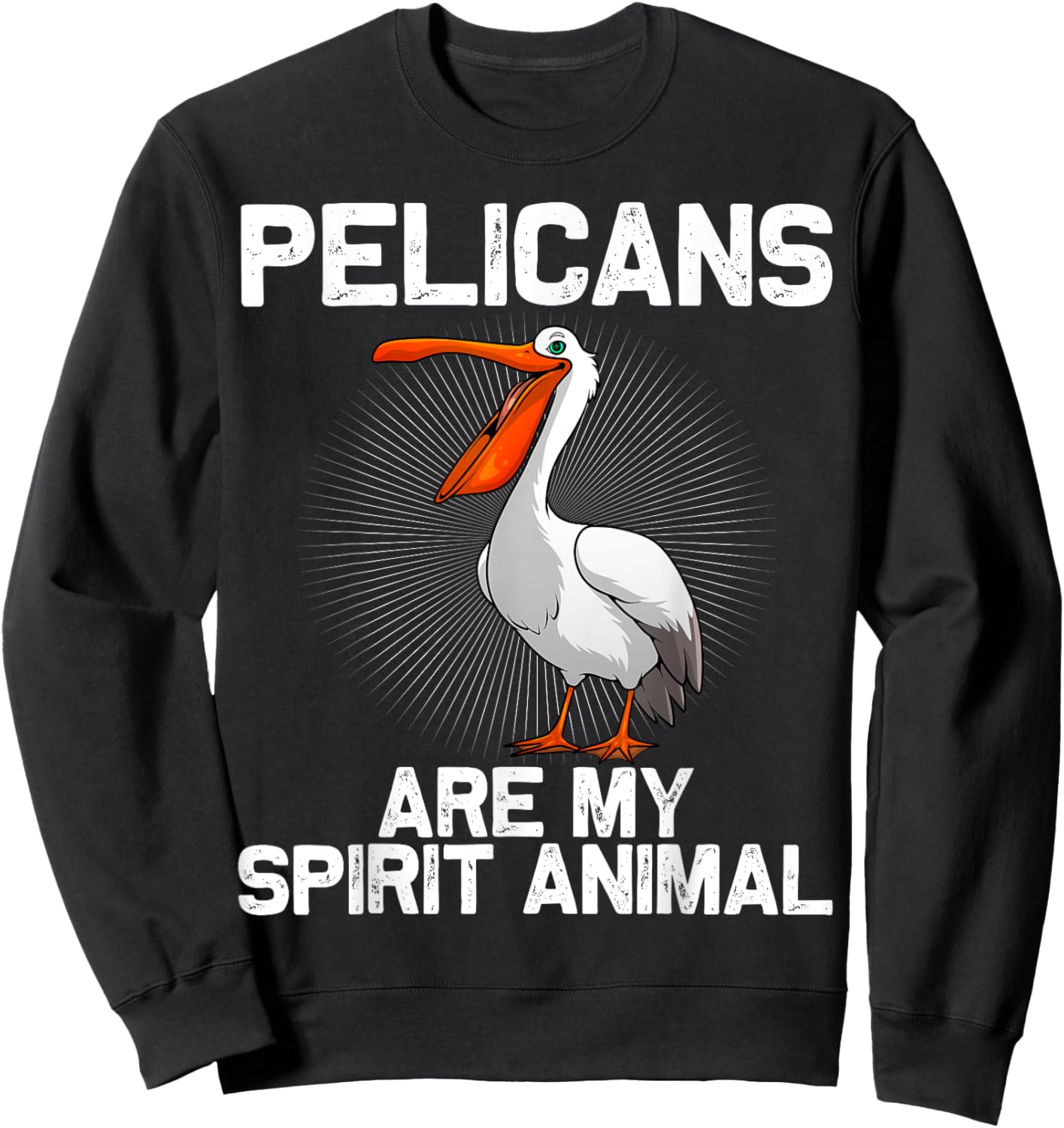 Cool Pelican Design Women Kids Pelican Bird Pelican Sweatshirt - Sweatshirt | Black