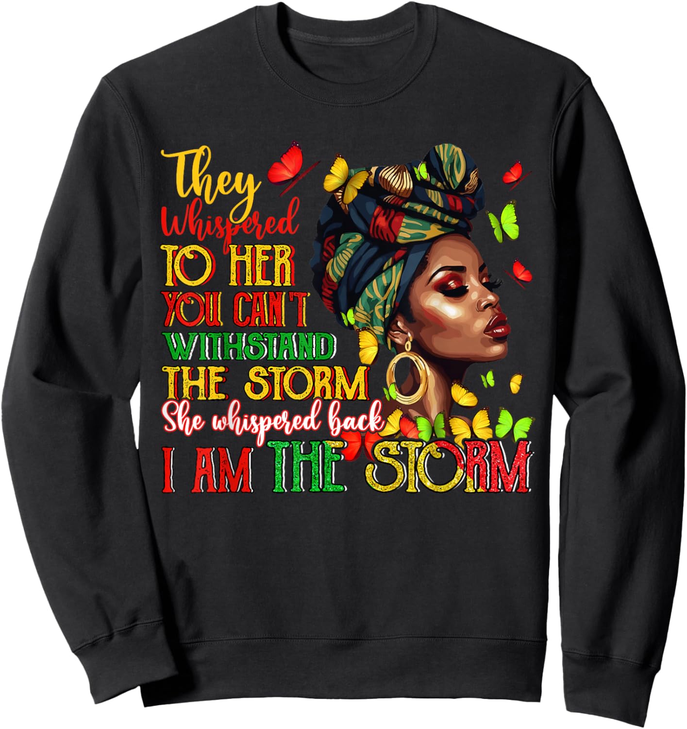 Black Women African Melanin Black History Month Women Girl Sweatshirt - Sweatshirt | Black