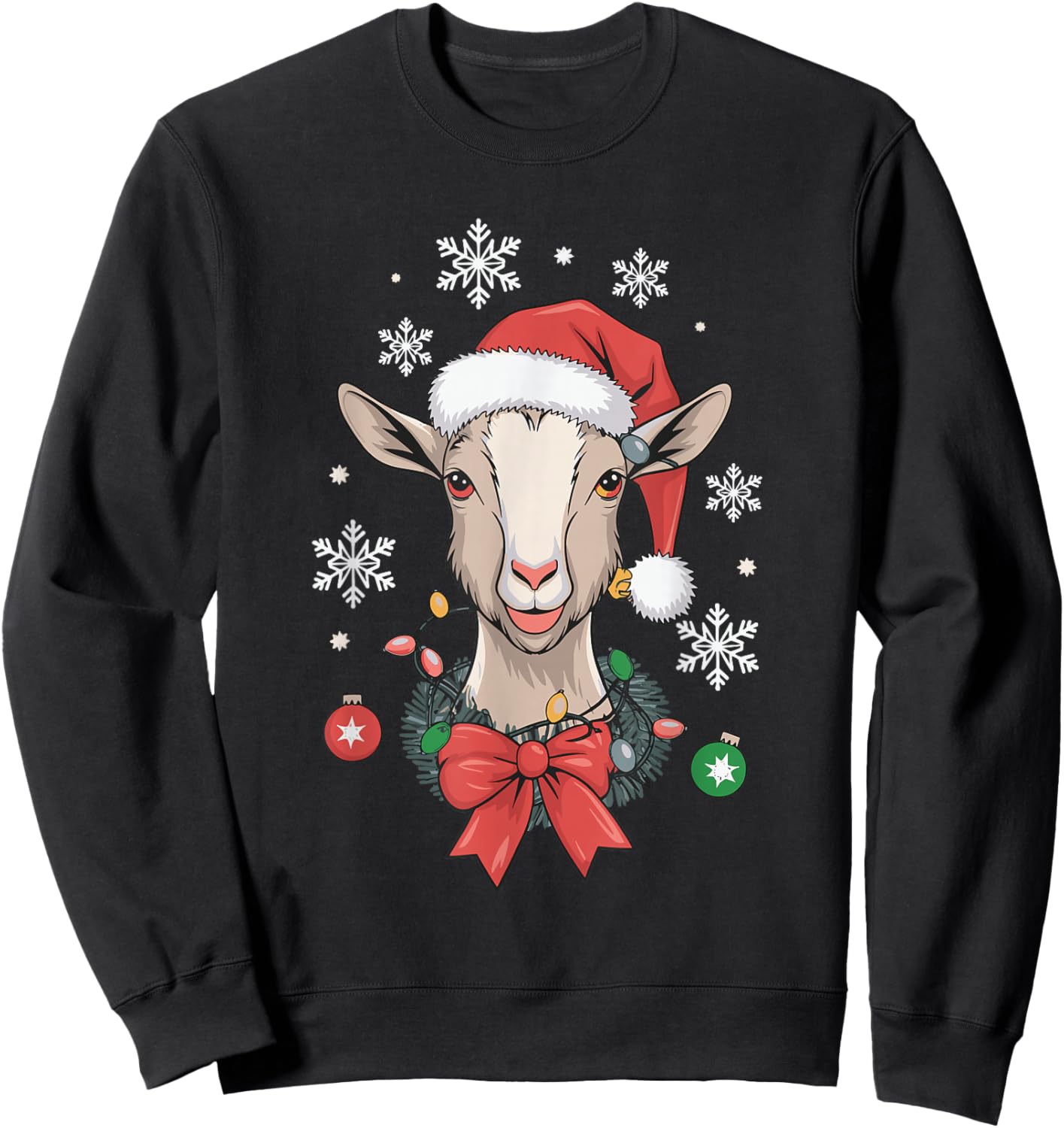 Goat Christmas Sweatshirt - Sweatshirt | Black