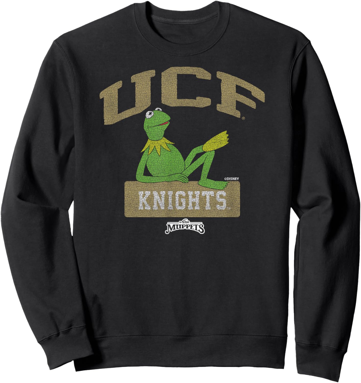 Central Florida Golden Knights Muppets Kermit Black Sweatshirt - Sweatshirt | Black