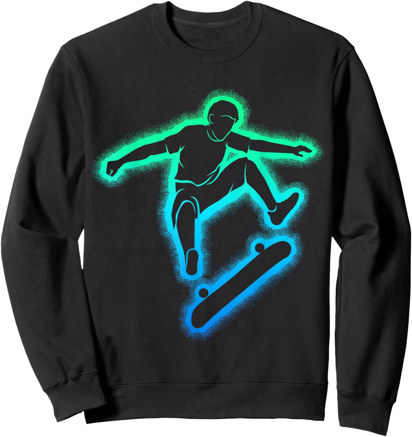 Skateboard Skateboarder Skater Boys Children Sweatshirt - Sweatshirt | Black