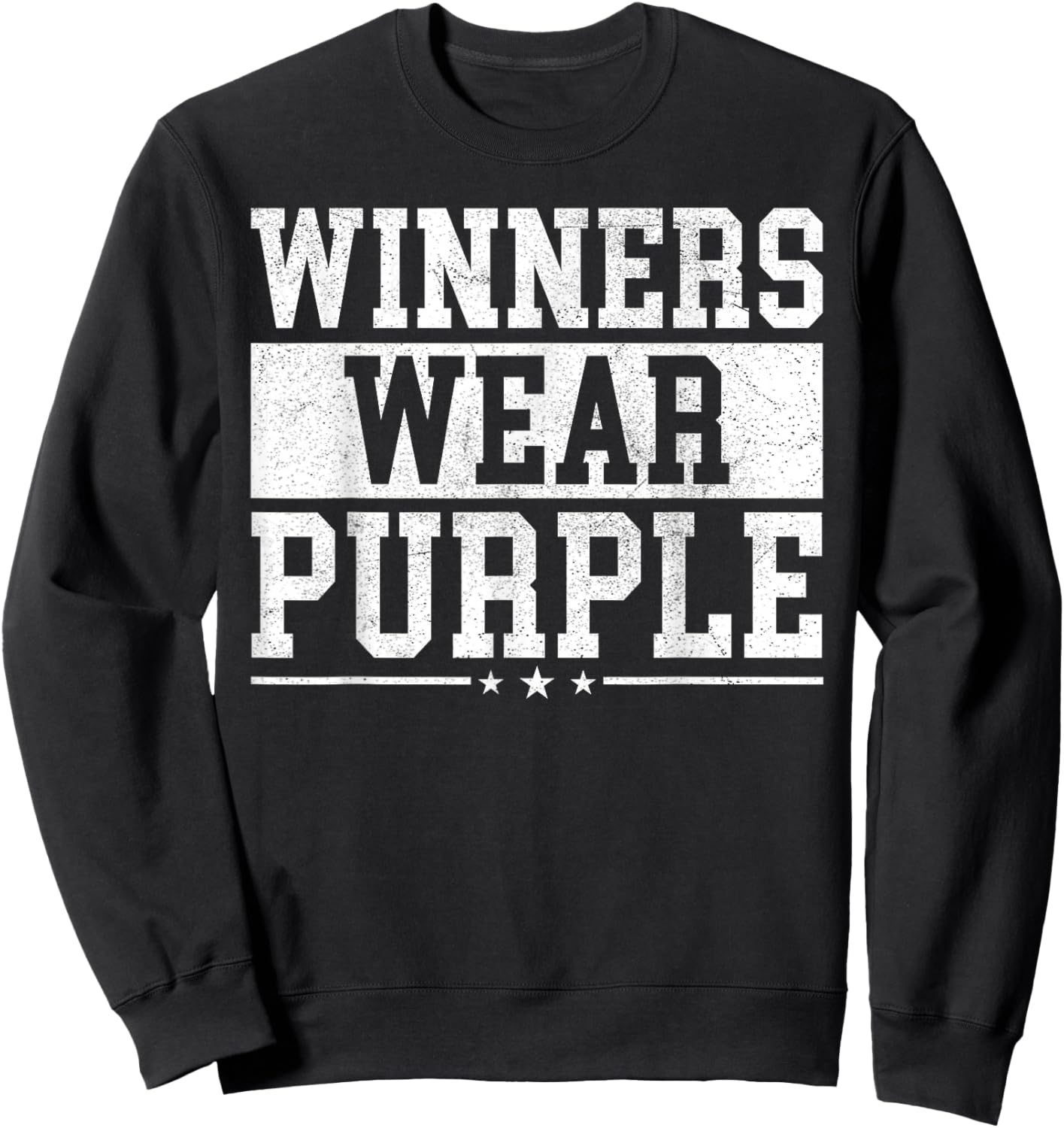 Winners Wear Purple Color War Camp Spirit Game Team Wear Sweatshirt - Sweatshirt | Black