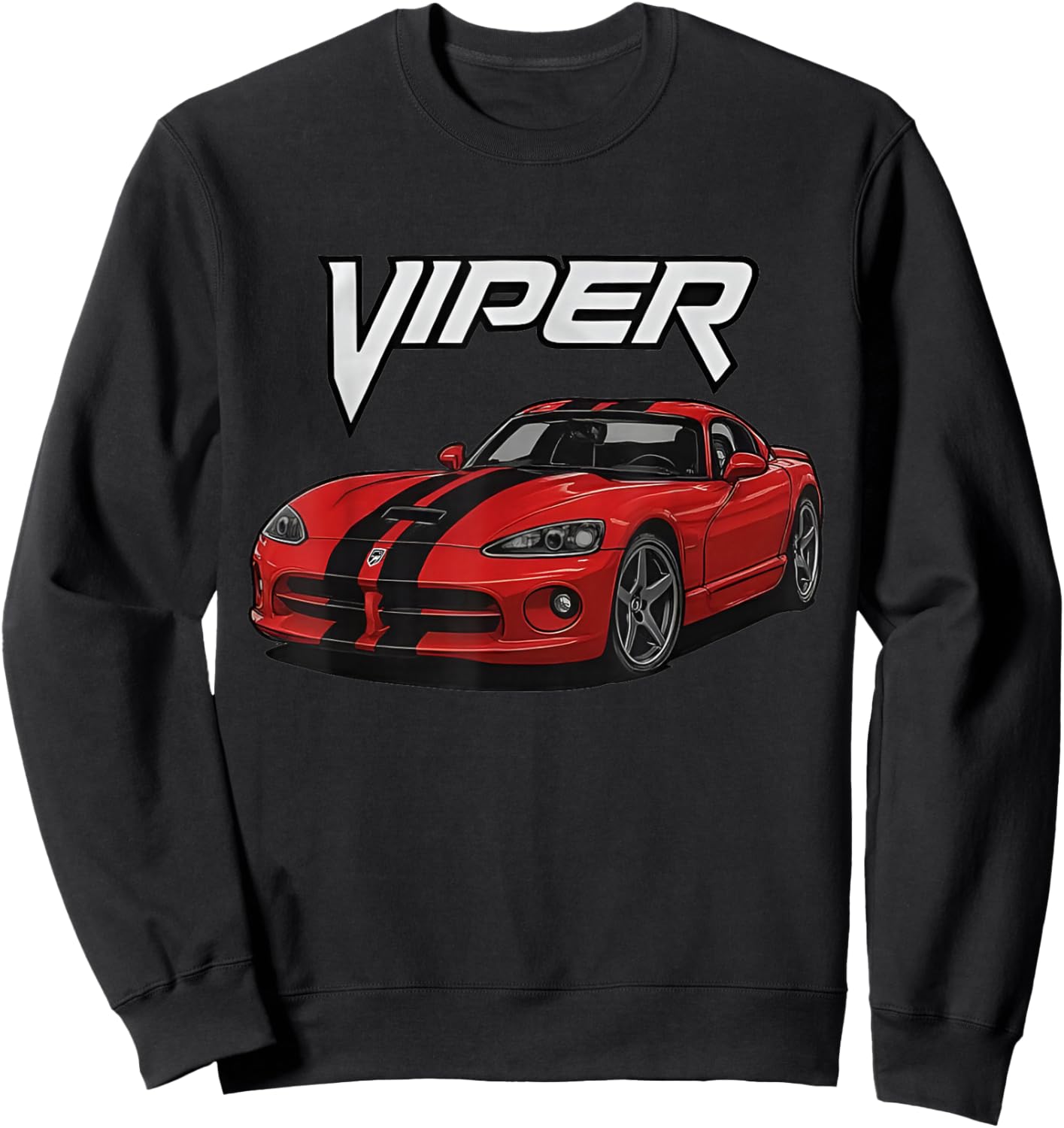 Red Viper Sports Car Design Sweatshirt - Sweatshirt | Black