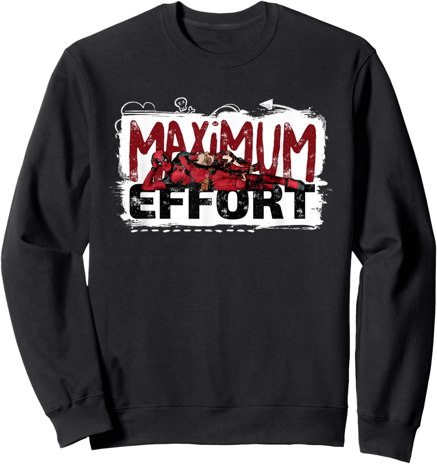 Marvel Studios Deadpool & Wolverine Dogpool Maximum Effort Sweatshirt - Sweatshirt | Black