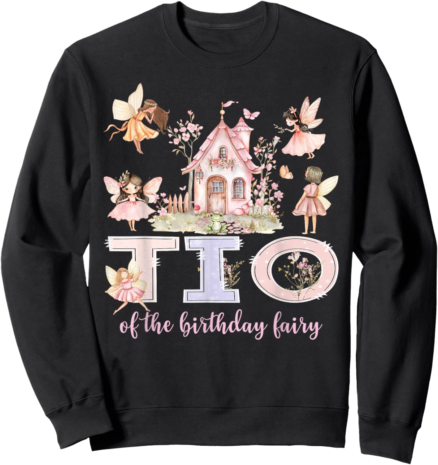 TIO of The Birthday Fairy Girl Magical Family Matching Sweatshirt - Sweatshirt | Black
