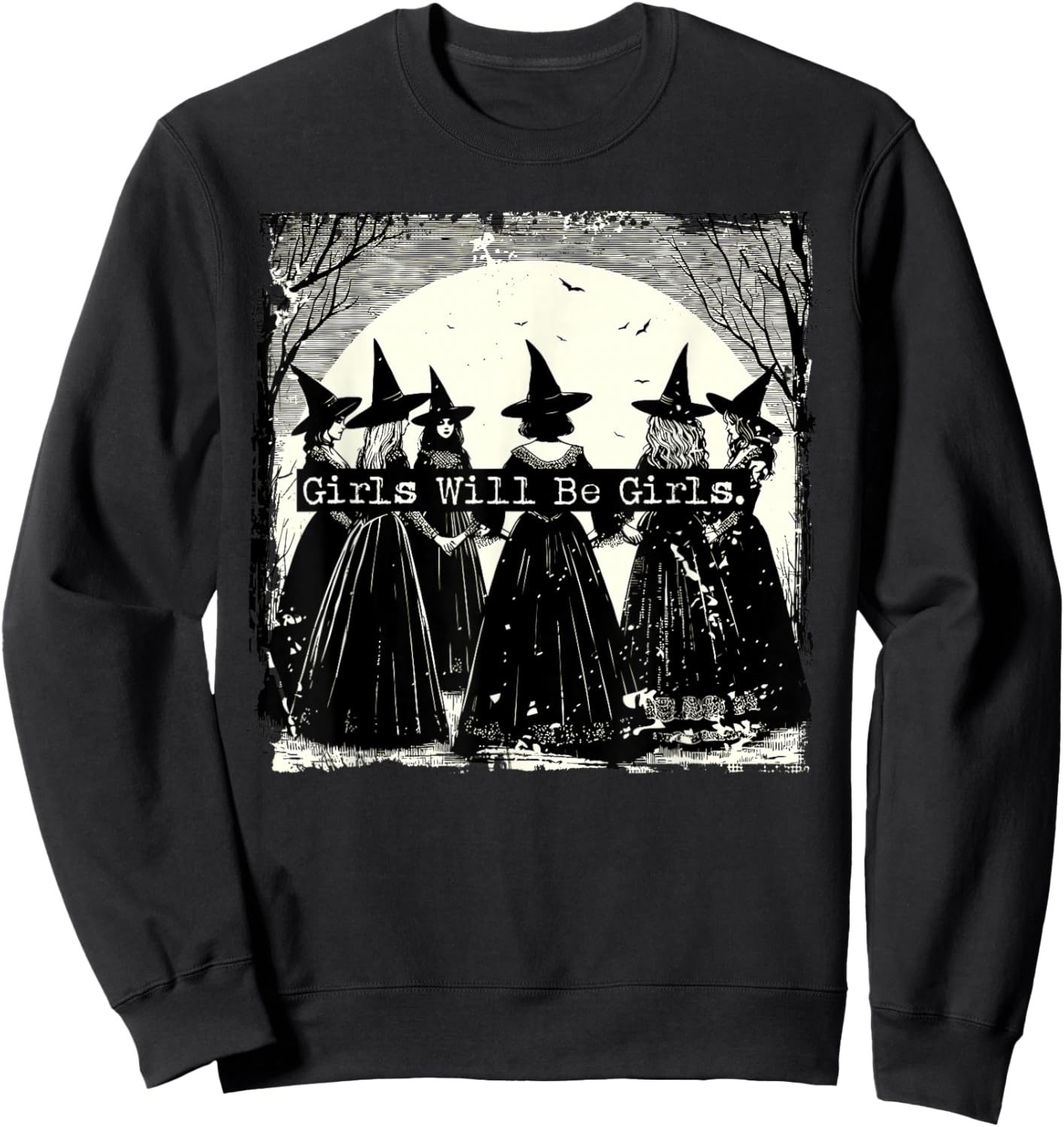 Süßes oder Saures Hexenmädchen Wird Mädchen Sein Halloween Sweatshirt - Sweatshirt | Black